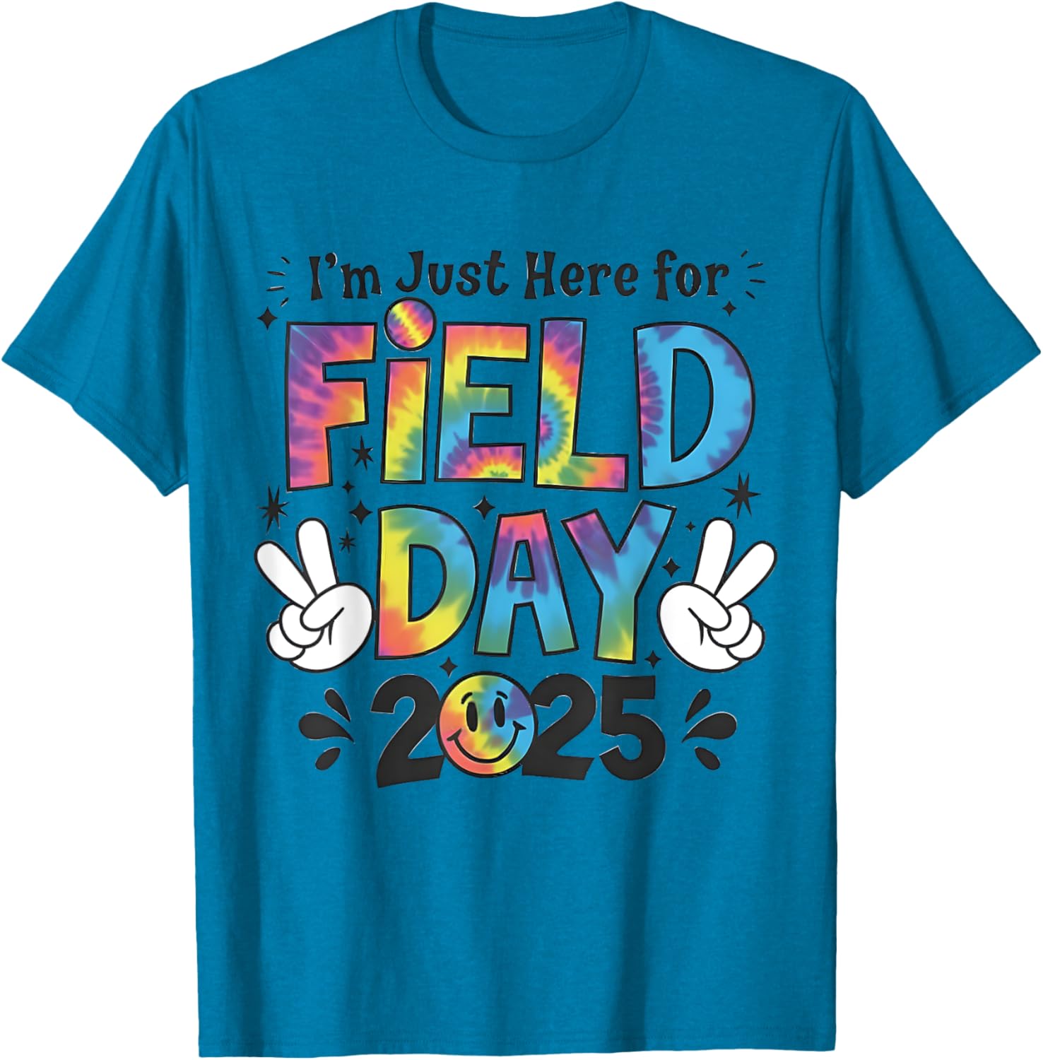 Tie Dye Field Day 2025 Peace Sign T-Shirt for Kids and Teachers - 11