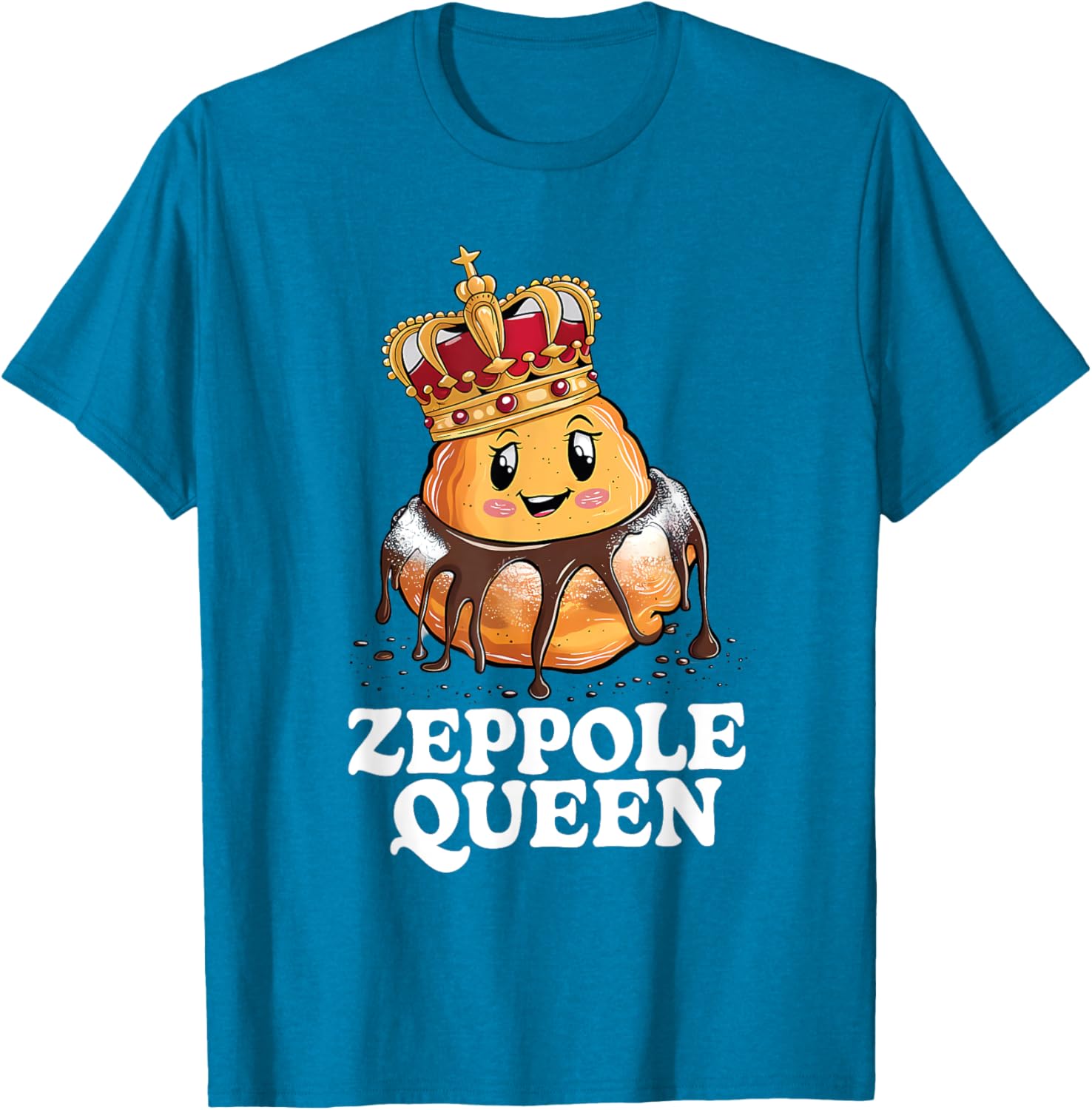 Zeppole Queen T-Shirt for Food Lovers - Fun and Stylish Design - 14