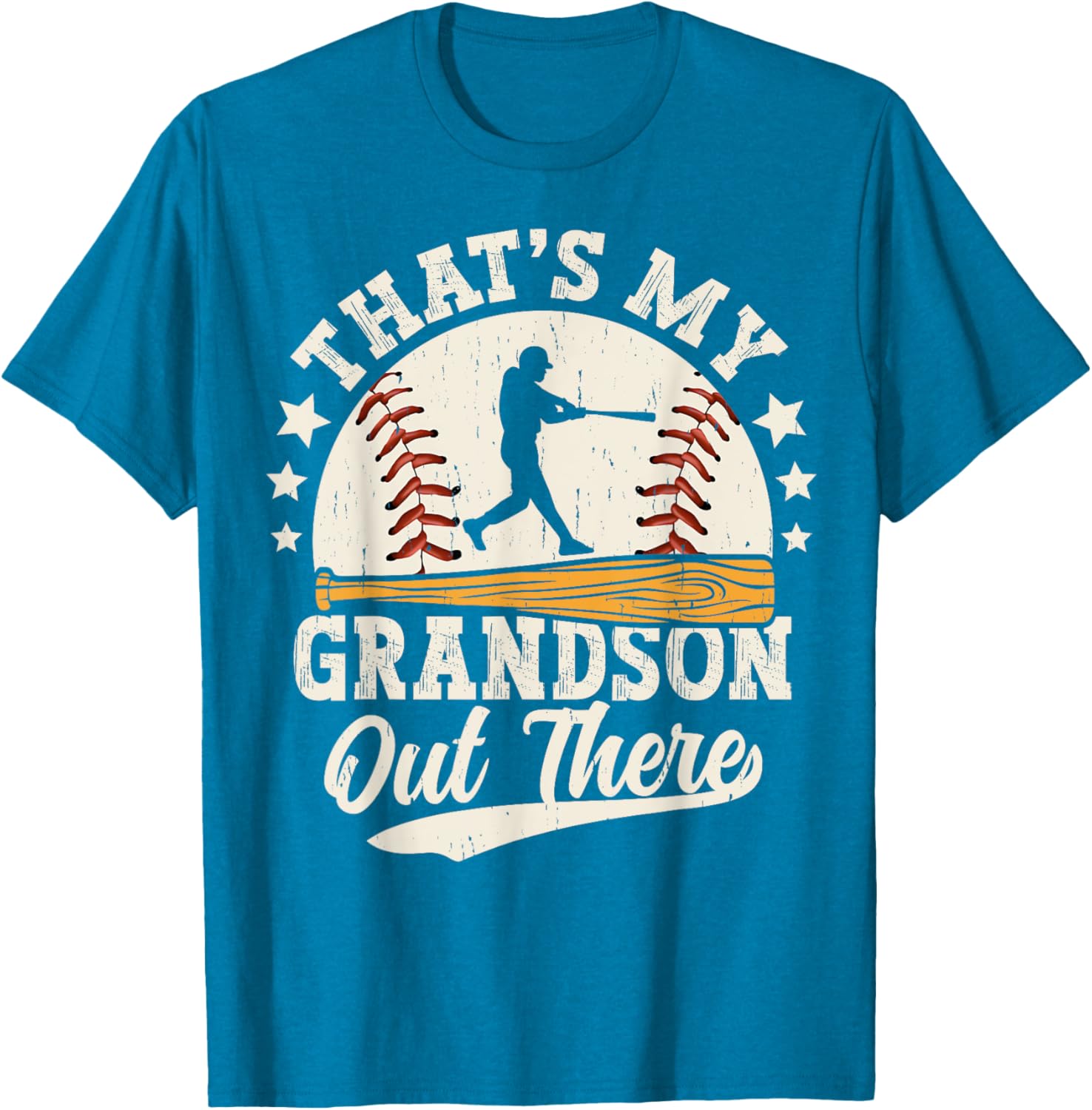 Baseball Grandma Grandpa That's My Grandson Out There T-Shirt - 5