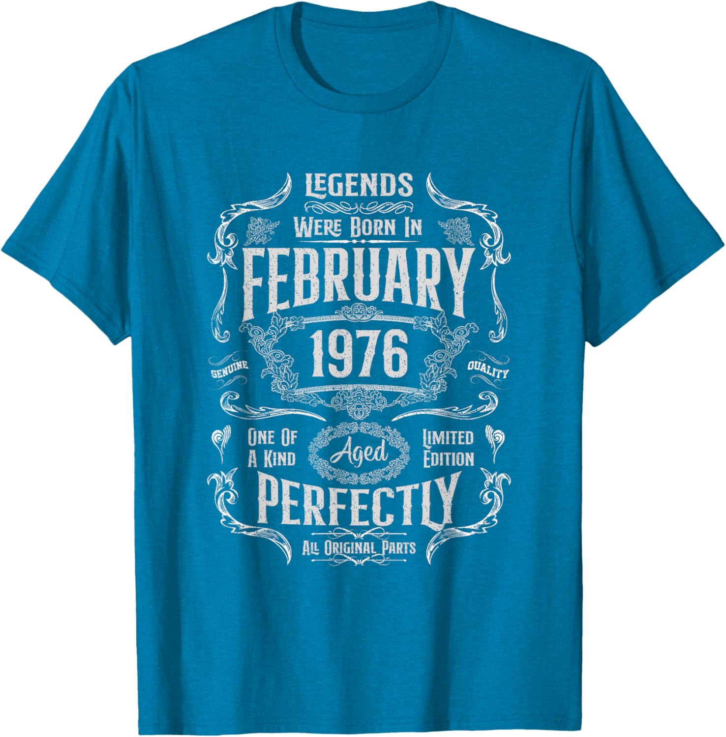 Vintage 49th Birthday T-Shirt for Legends Born in February 1976 - 4