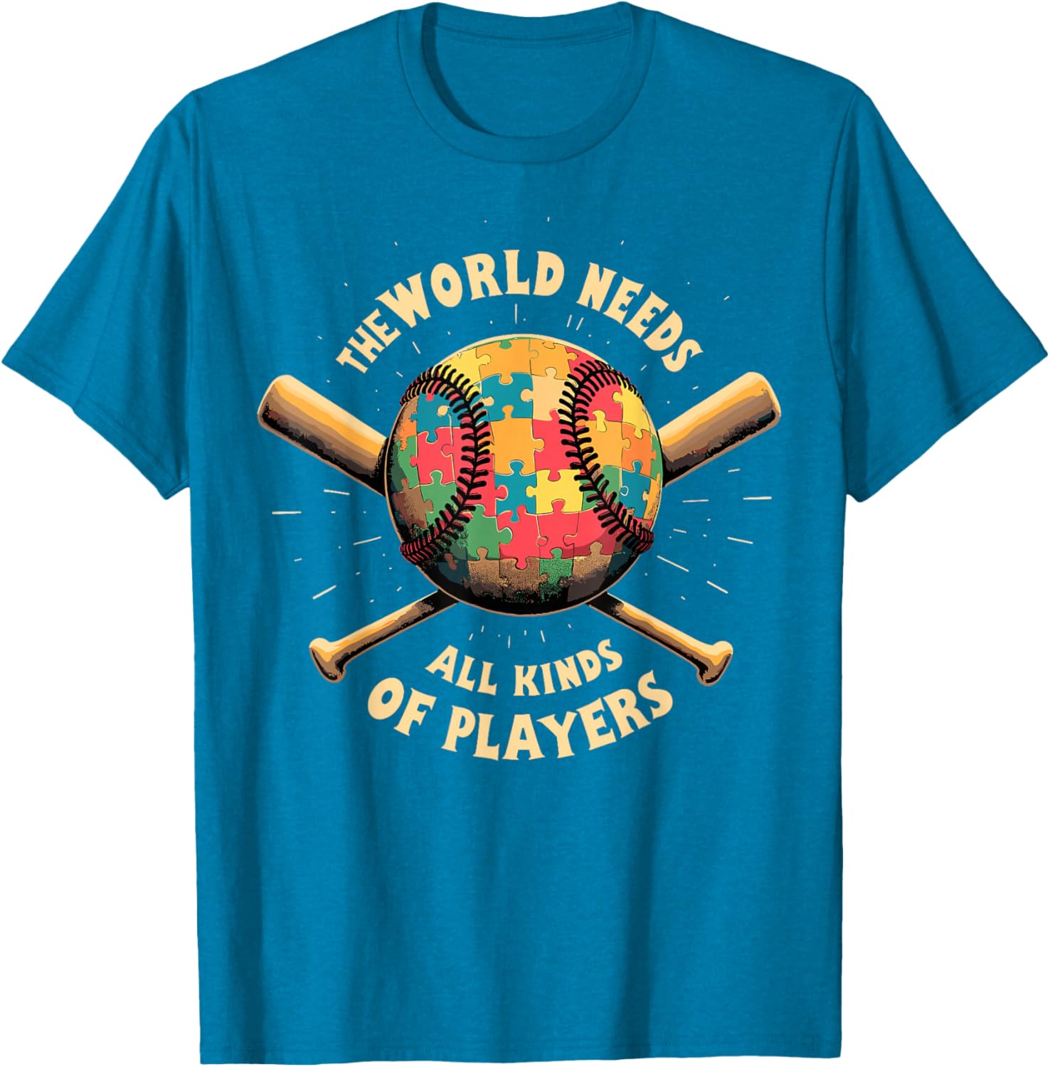 Autism Awareness Support T-Shirt for Baseball Players and Fans - 20