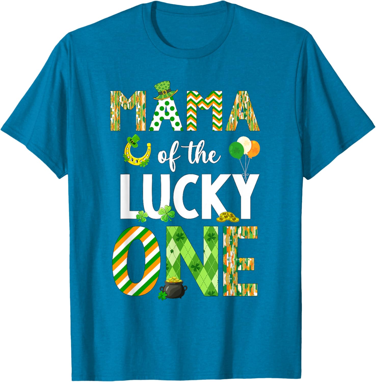 Mama Of The Lucky One 1st Birthday T-Shirt for St. Patrick's Day Fun - 4
