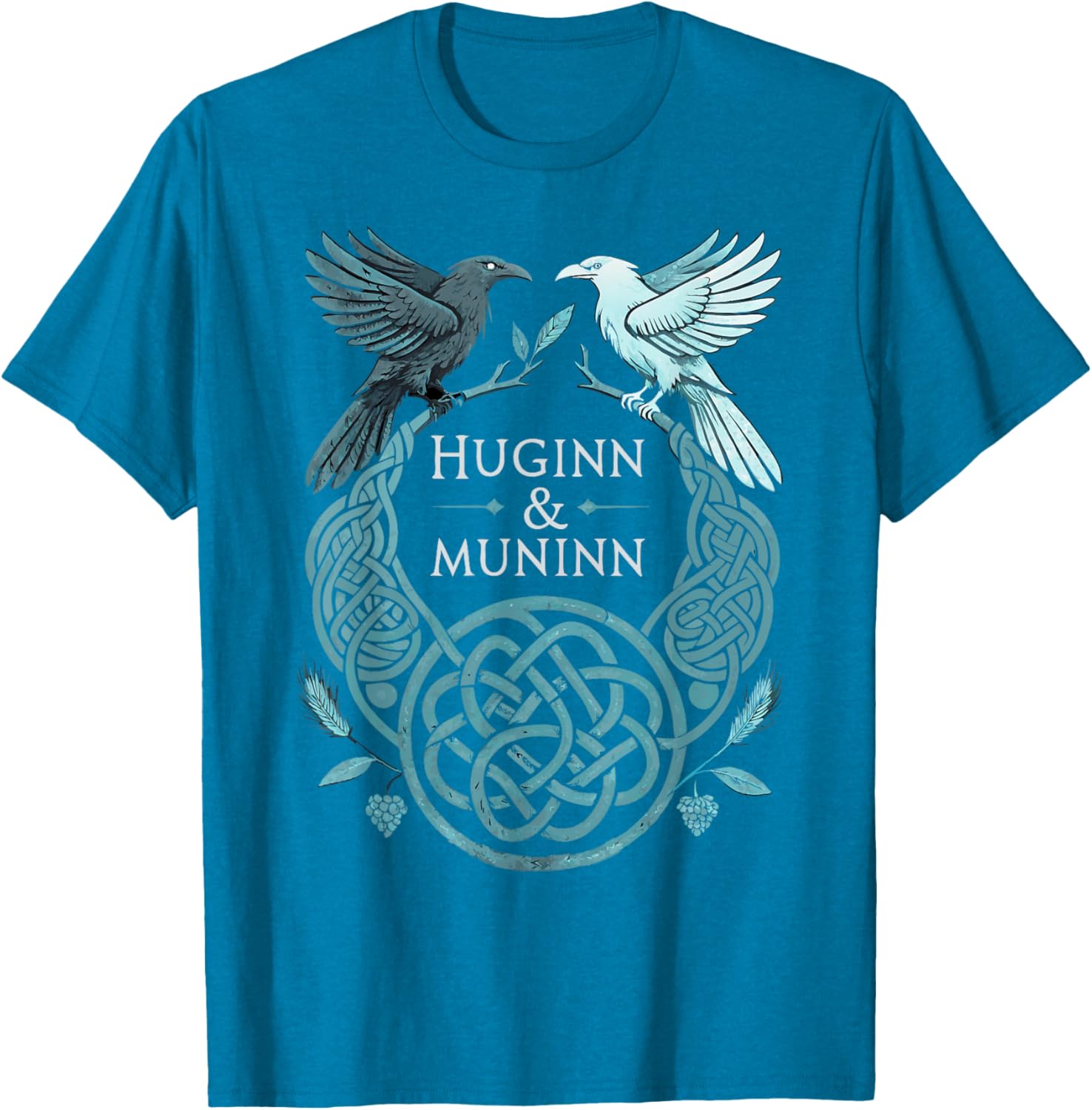 Celtic Viking Ravens T-Shirt with Huginn and Muninn Design - 5