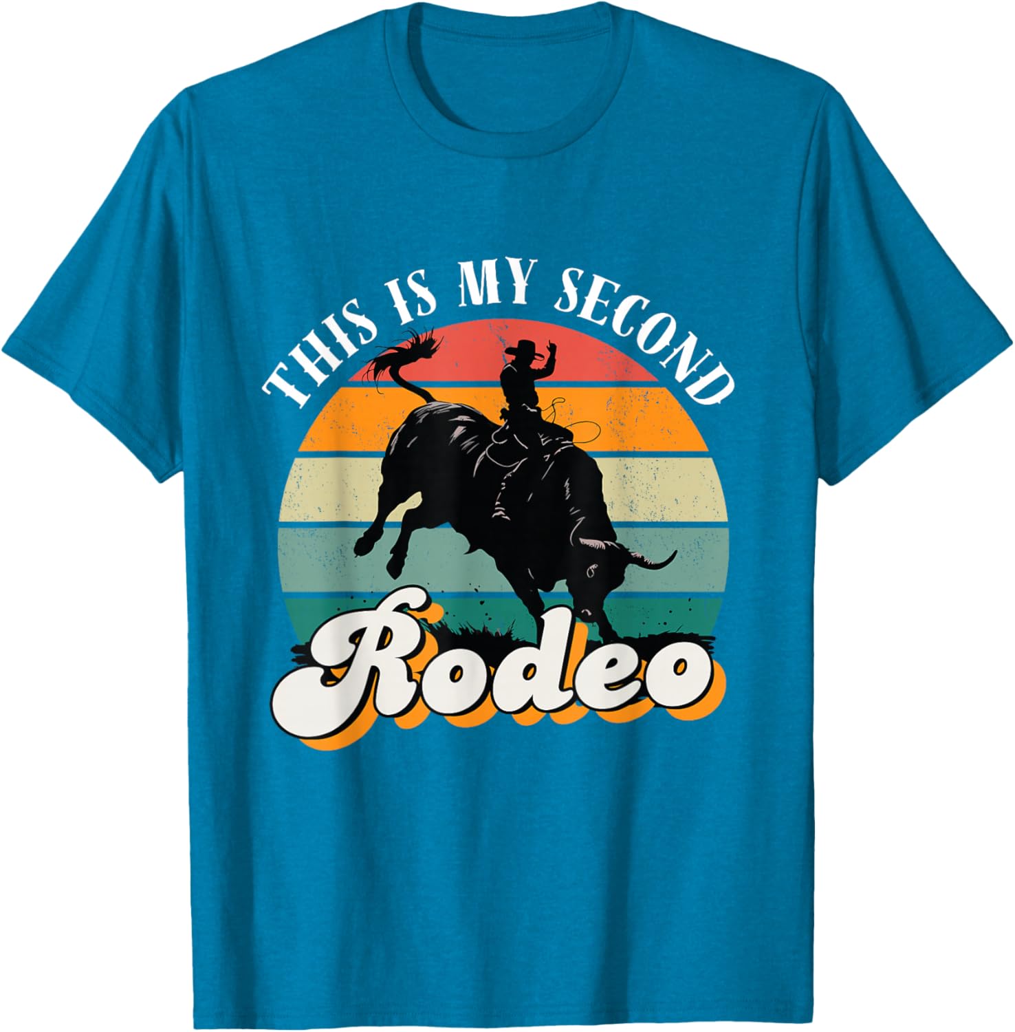 Vintage Cowboy Retro T-Shirt - This Is My Second Rodeo Funny Tee - 4