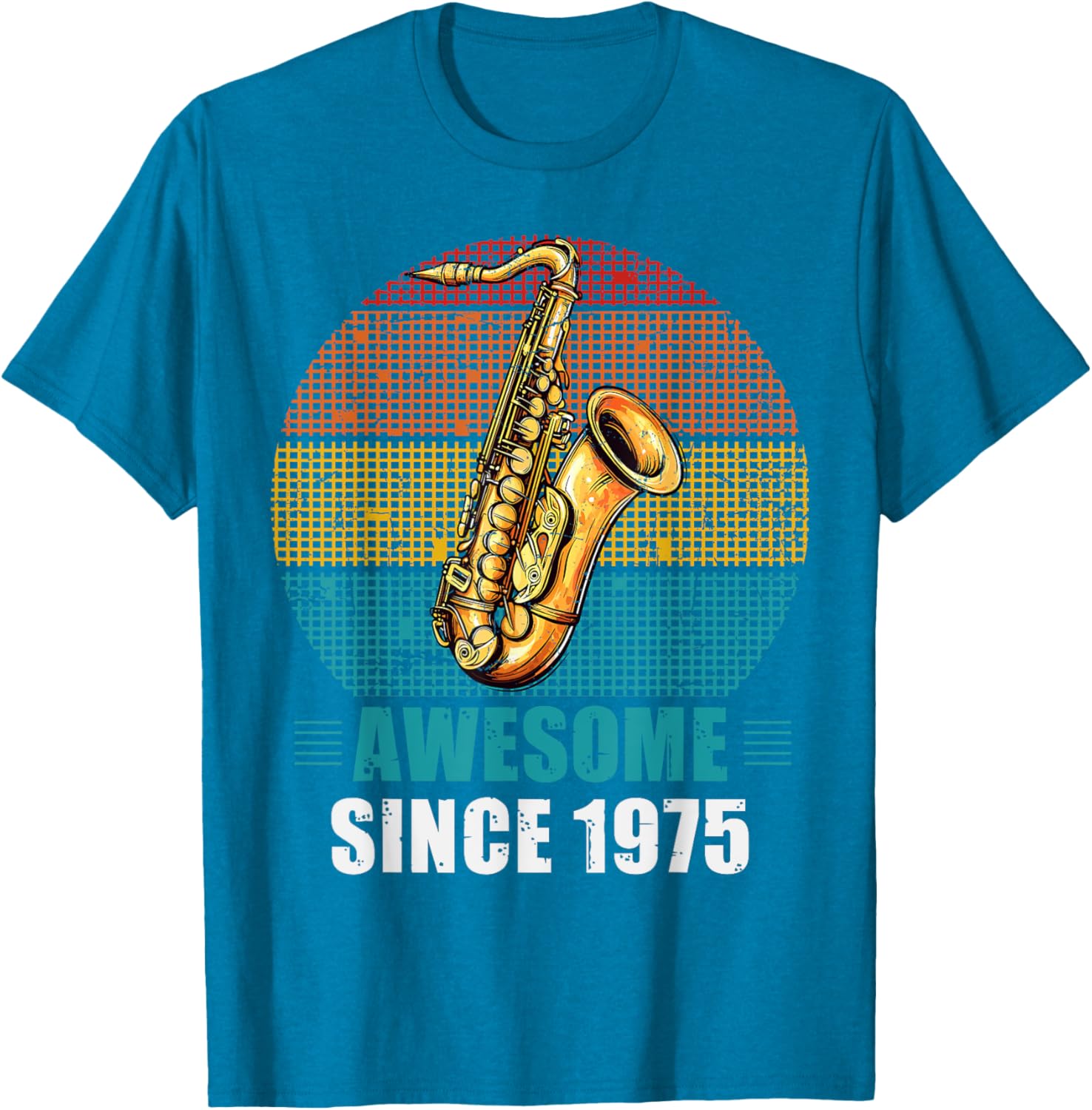 Awesome Since 1975 Vintage Saxophone Player T-Shirt for 50th Birthday - 5