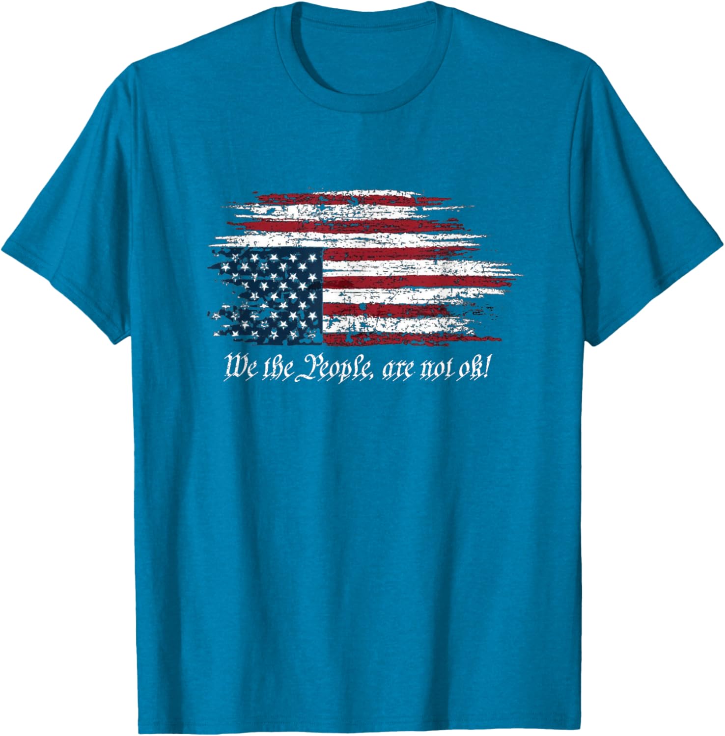 We Are Not OK Upside Down Flag T-Shirt Stylish Distress Signal Tee - 7