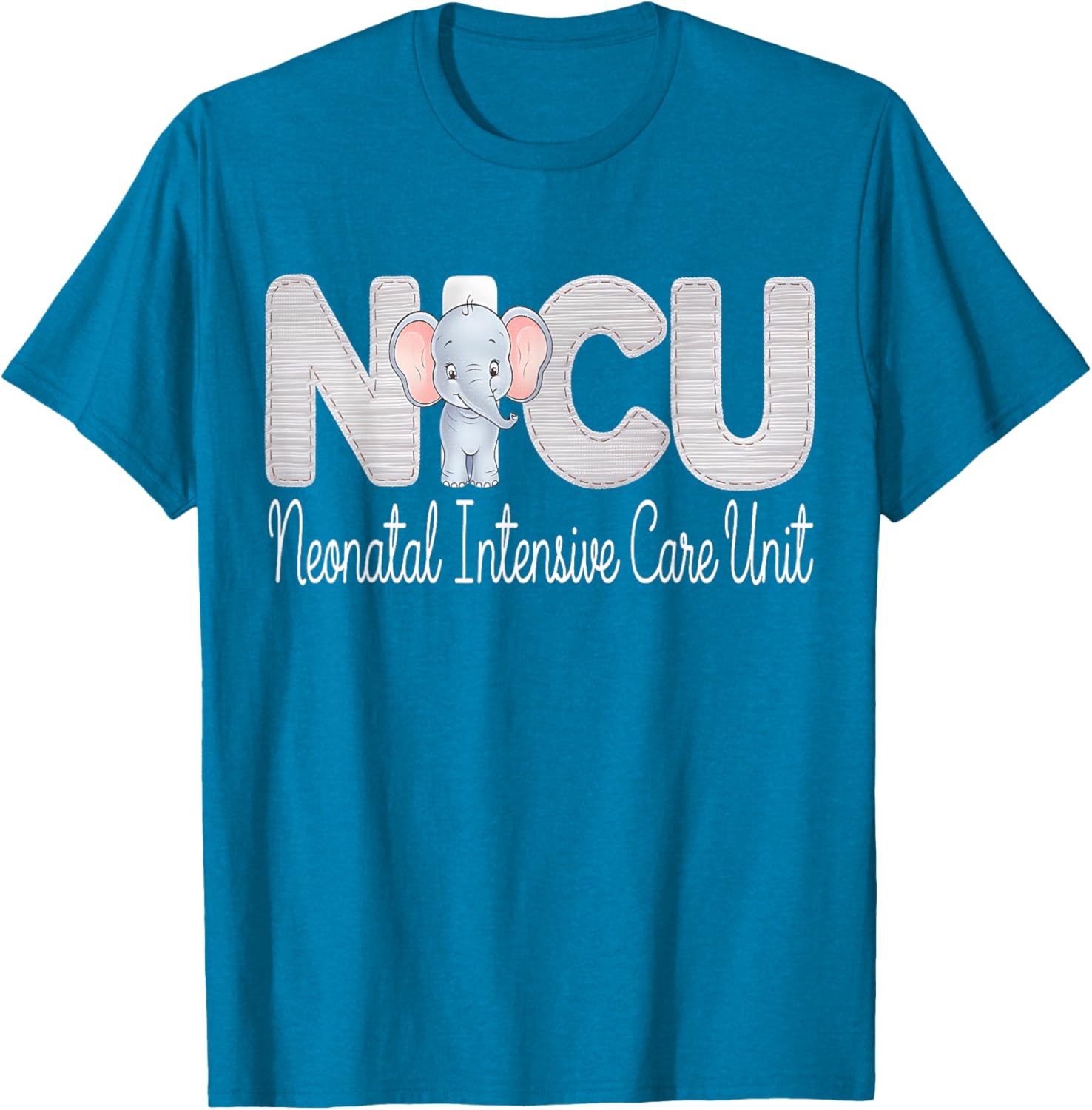 Cute Neonatal ICU Nurse Elephant T-Shirt for NICU RNs and Staff - 13
