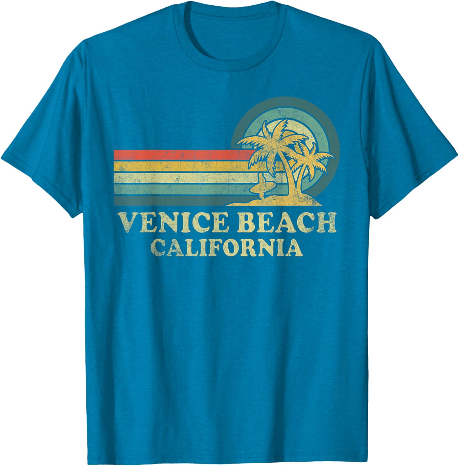 Vintage Venice Beach Family Vacation Palm Tree T-Shirt for Fun Lovers - 20