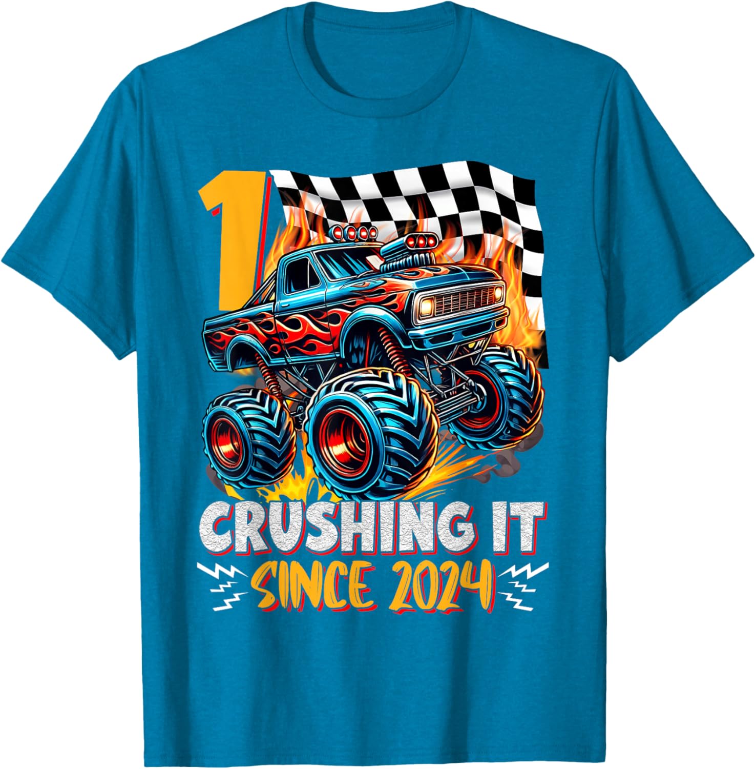 Birthday Monster Truck T-Shirt for 1 Year Old Boys - 1st Birthday Fun - 13