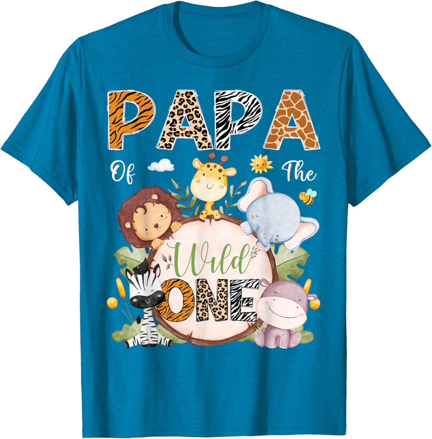 Papa Of The Wild One 1st Birthday Safari T-Shirt for Jungle Lovers - 6