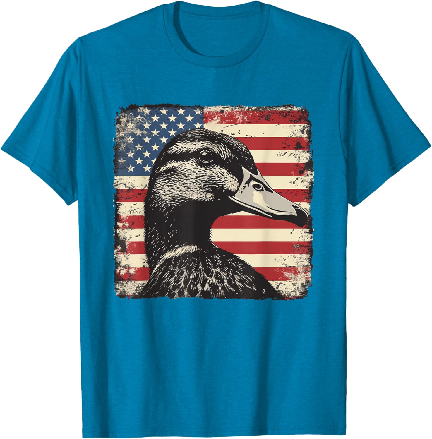 America Flag Duck Shirt for 4th of July | Fun Men's and Women's Tee - 5