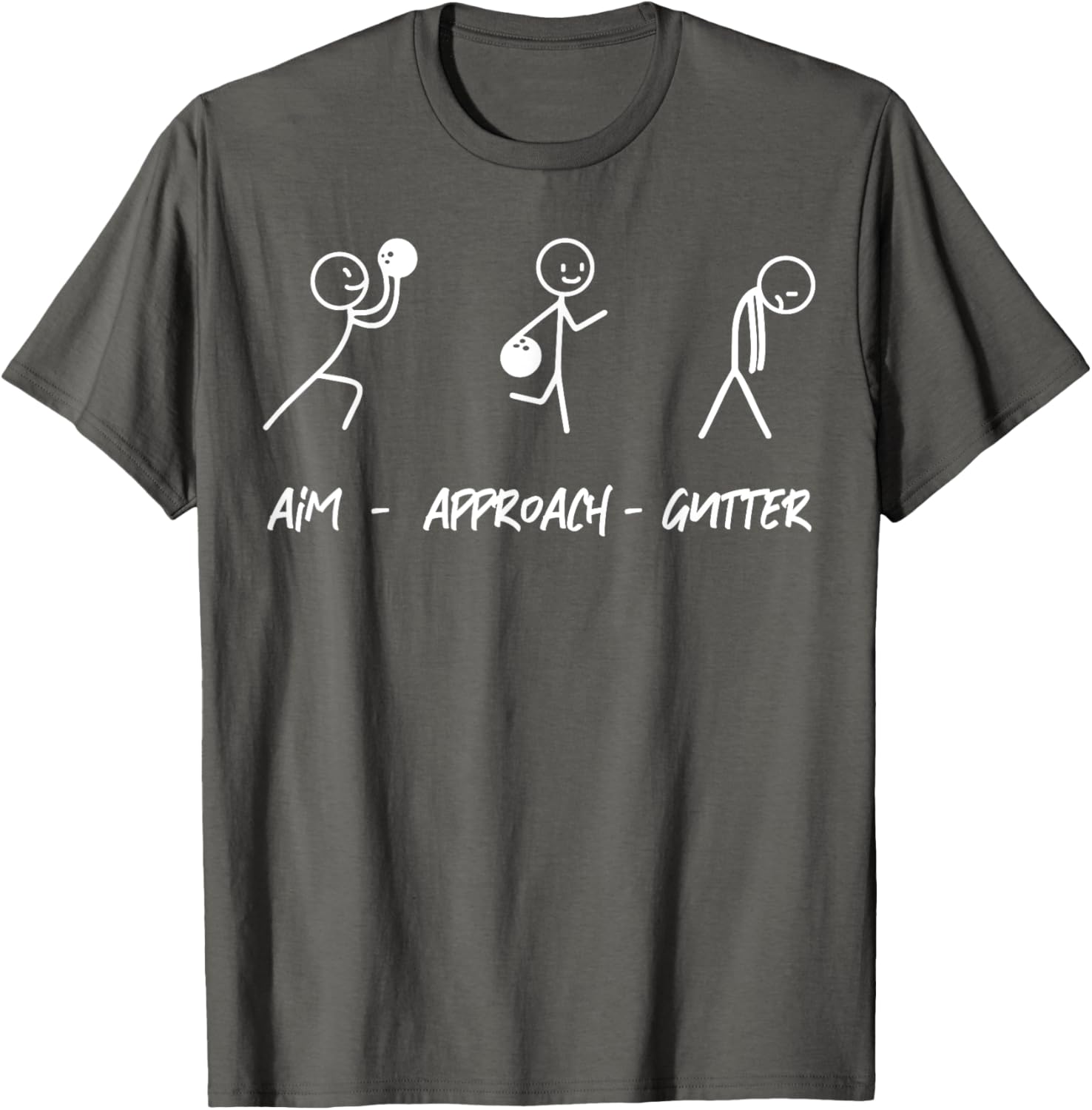 Aim Gutter Bowler T-Shirt for Bowling Lovers - Fun and Comfortable Wear - 19