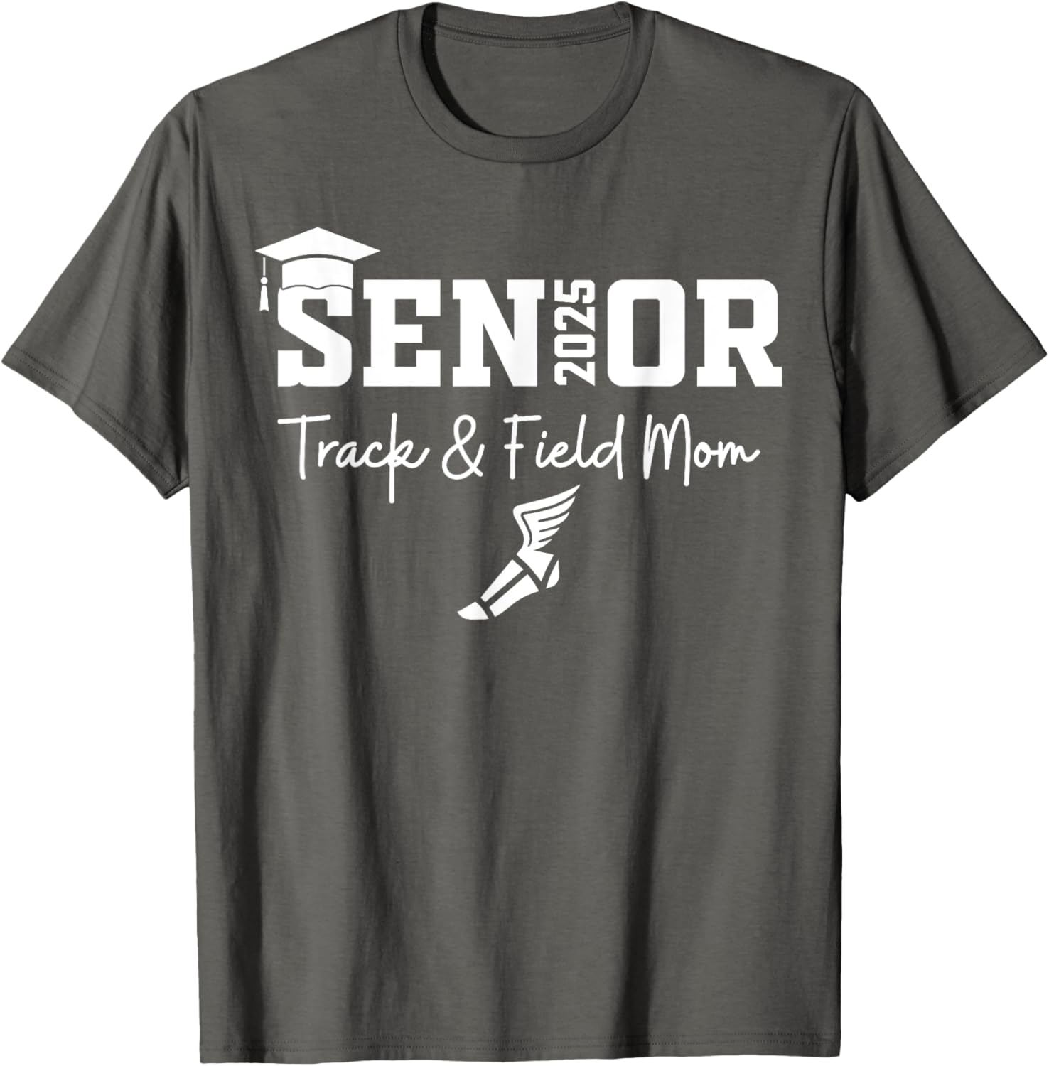 Track and Field Senior Mom Class of 2025 Graduation T-Shirt for Proud Moms - 20