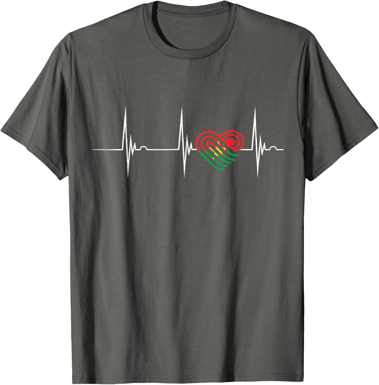 Burkina Faso Heartbeat EKG Pulse T-Shirt Celebrating Burkina Fasoan Roots - 20