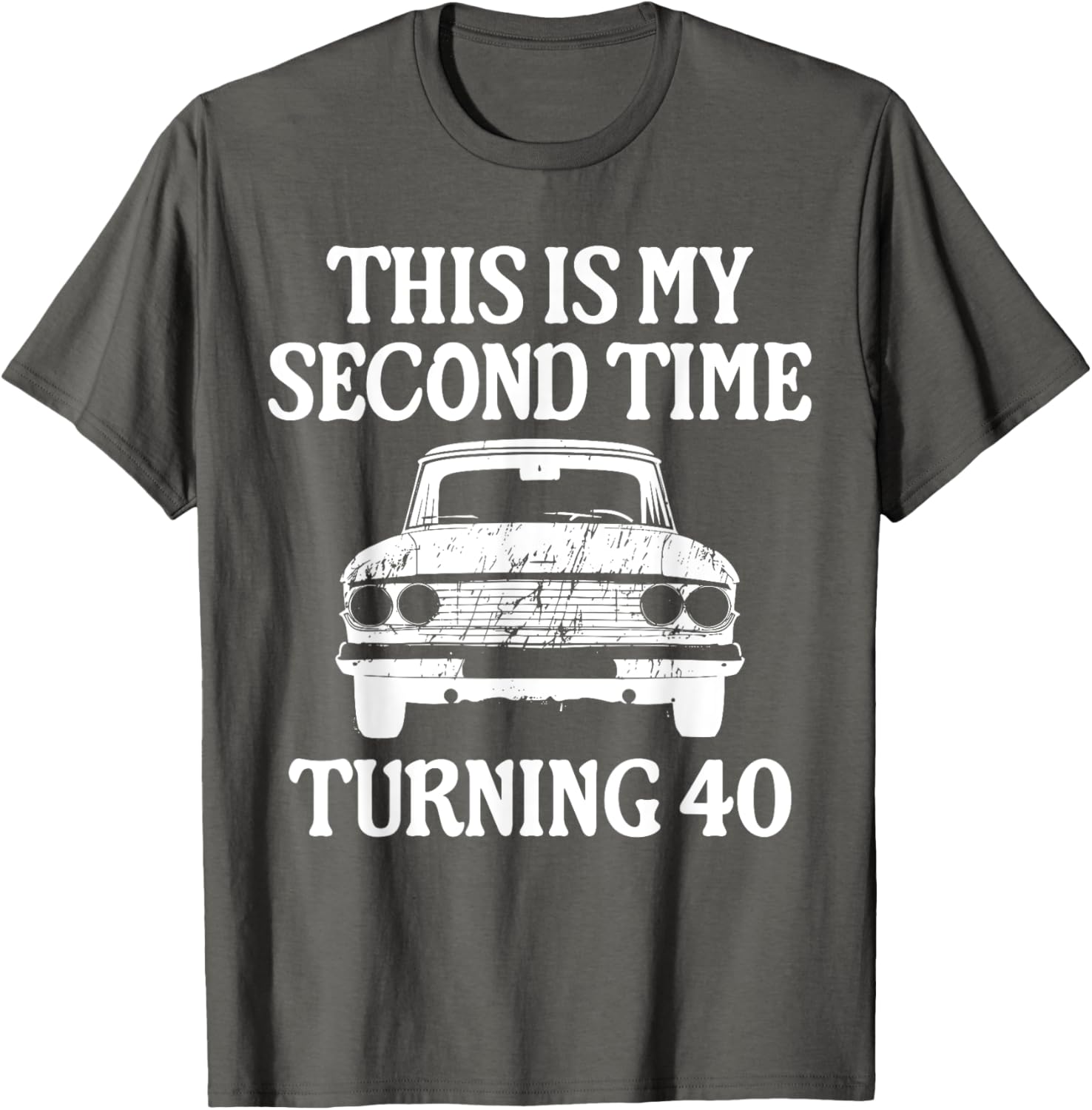 Funny 80th Birthday T-Shirt for Grandpa - Second Time Turning 40 - 2