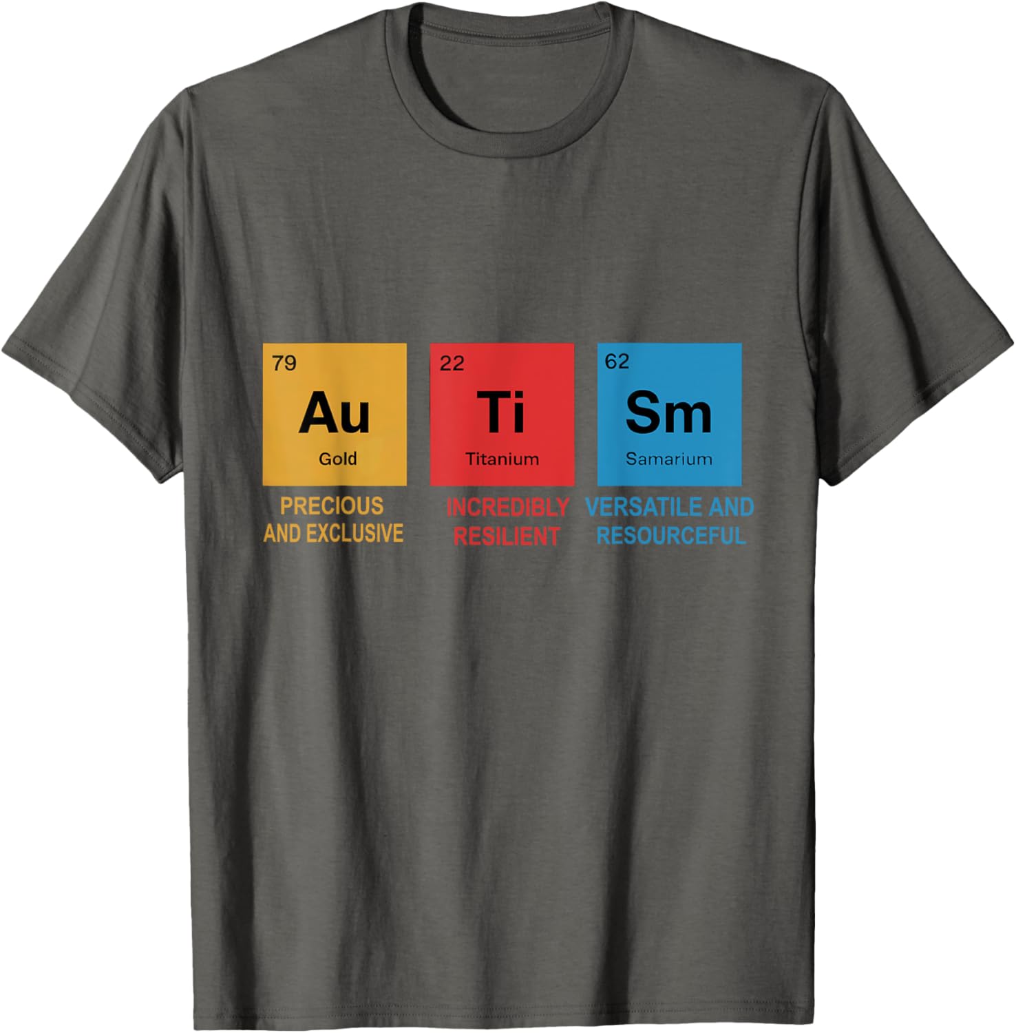 Autism Awareness T-Shirt with Chemistry Periodic Table for Men, Women, Kids - 2