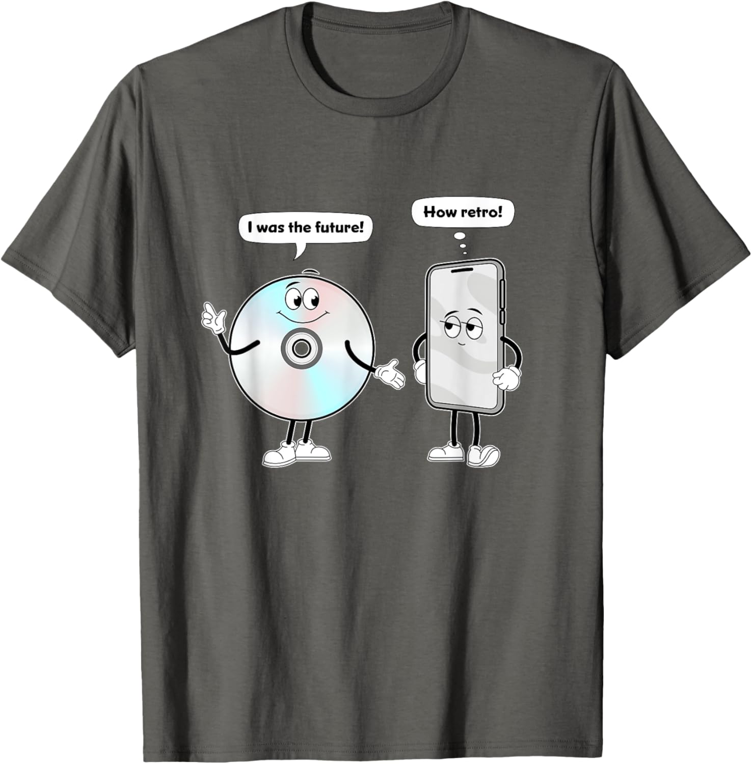 CD vs Smartphone Technology Past vs Future T-Shirt for Music Lovers - 19