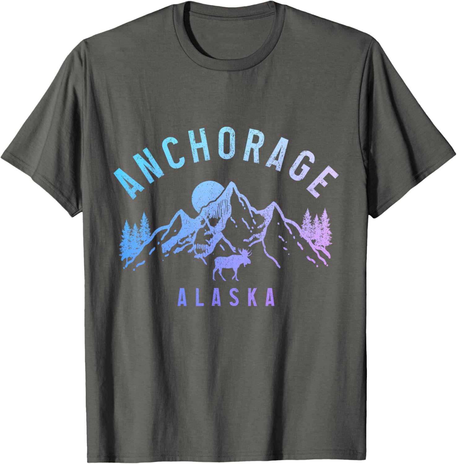 Anchorage Alaska Moose Mountains Nature Lover T-Shirt for Outdoor Enthusiasts - 5