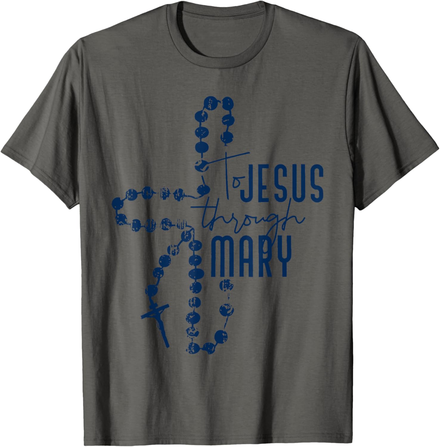 To Jesus Through Mary Christian T-Shirt for Faith and Inspiration - 1