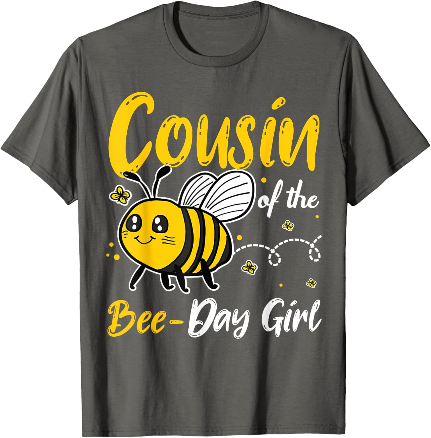 Cousin of the Bee Day Girl Birthday Squad Matching T-Shirt for Kids - 3