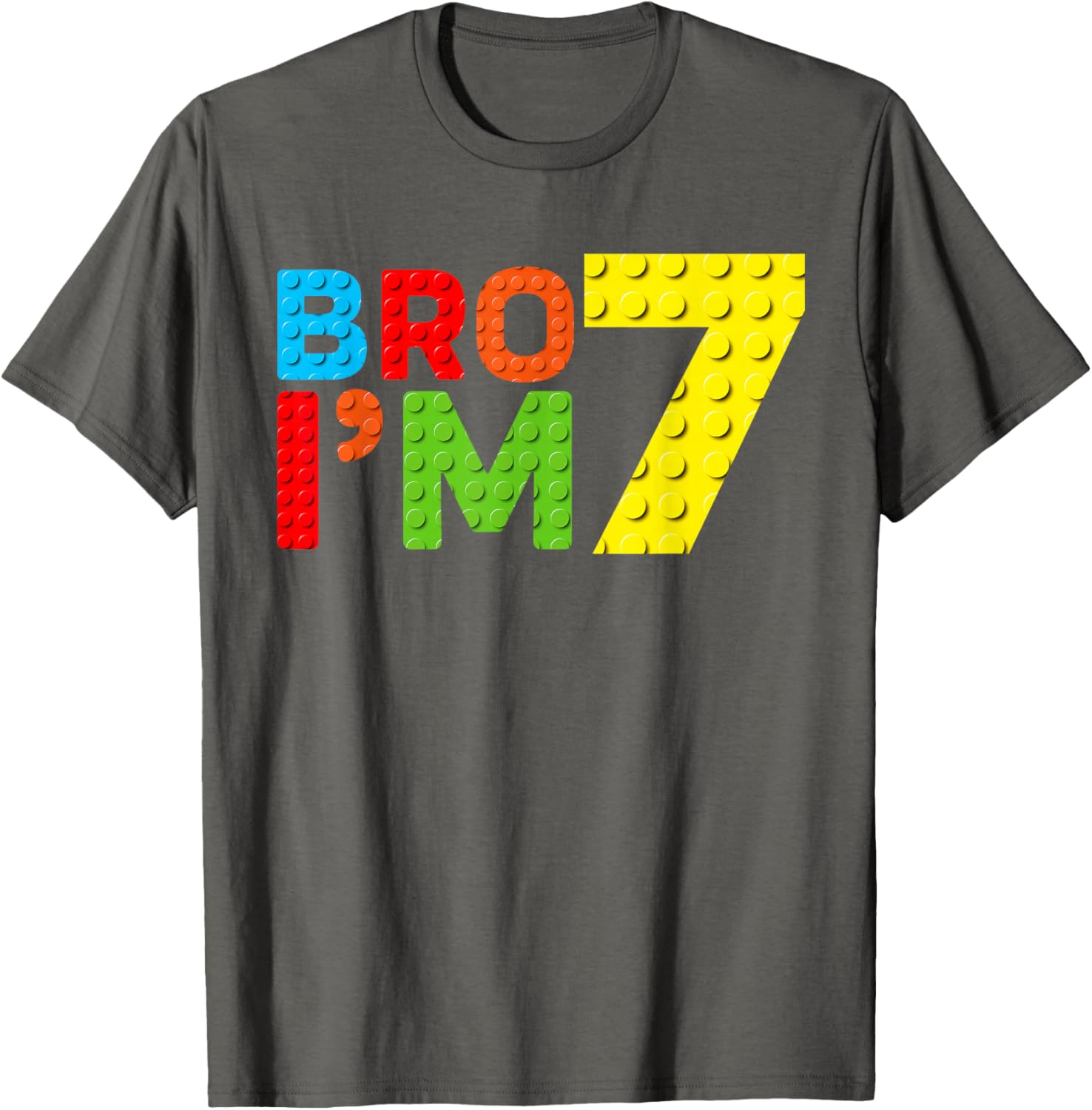 Adorable Boys 7th Birthday Building Block T-Shirt for Fun Celebration - 26