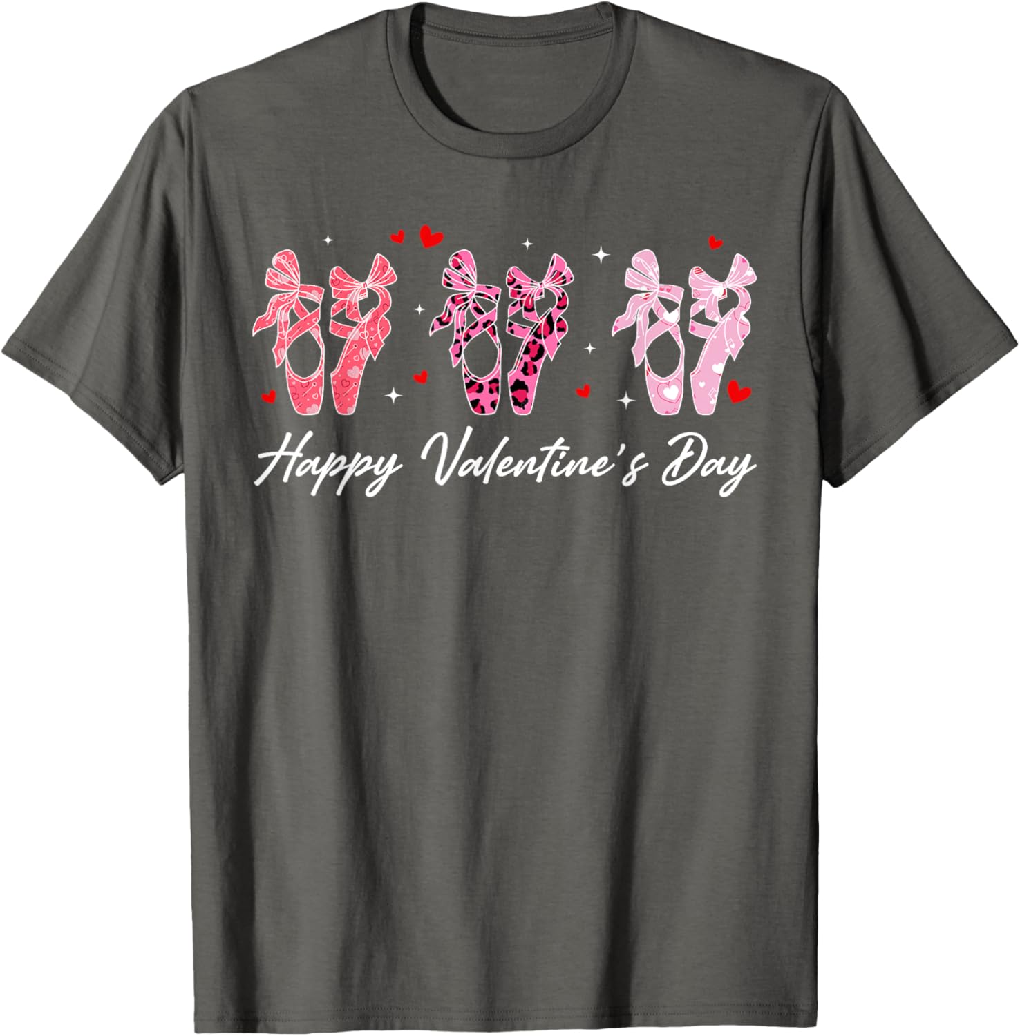 Ballet Dance Teacher T-Shirt with Ballerina Heart for Valentine's Day - 7