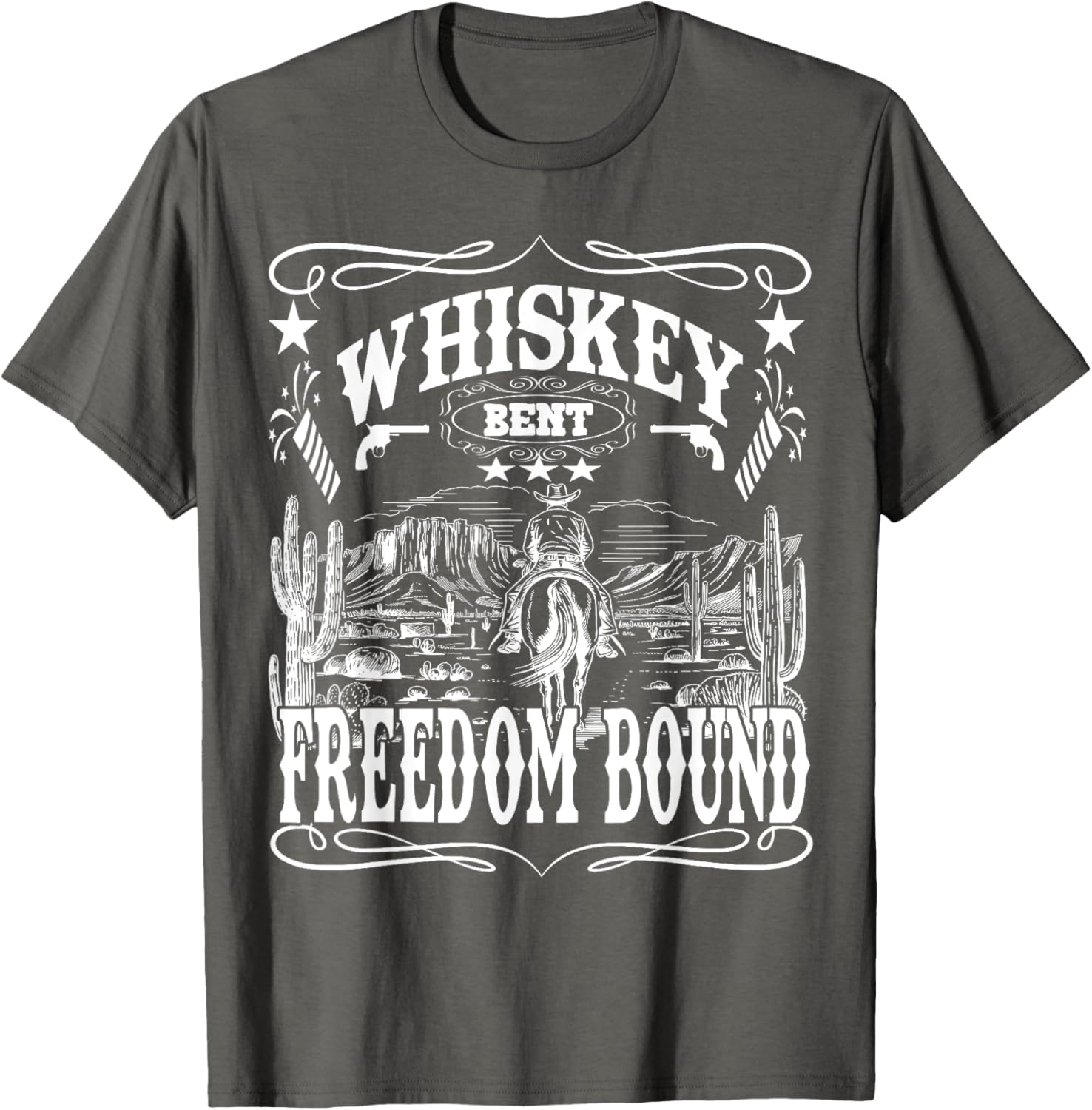 American Cowboy Whiskey Bent Freedom Bound T-Shirt for Comfortable Style - 9