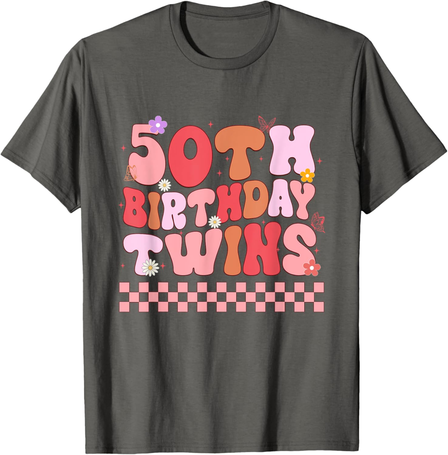 Matching 50th Birthday Twins T-Shirt for Siblings Celebrating Together - 17
