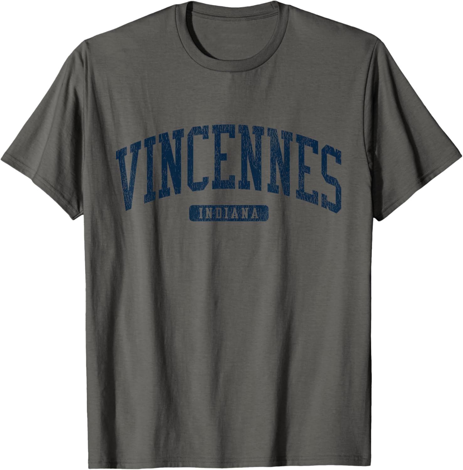 Vincennes Indiana College Style Blue T-Shirt for Students and Alumni - 10
