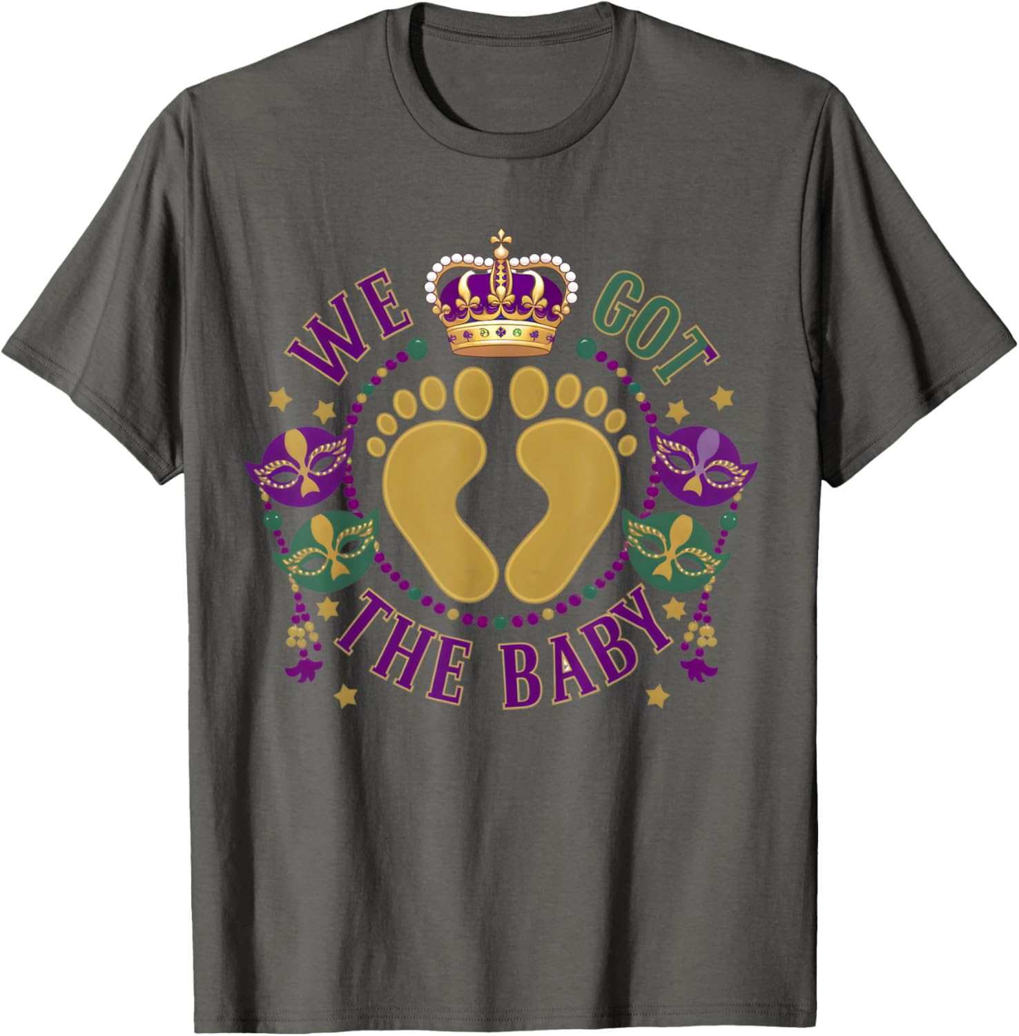 We Got The Baby Mardi Gras Pregnancy Announcement T-Shirt for Moms - 5