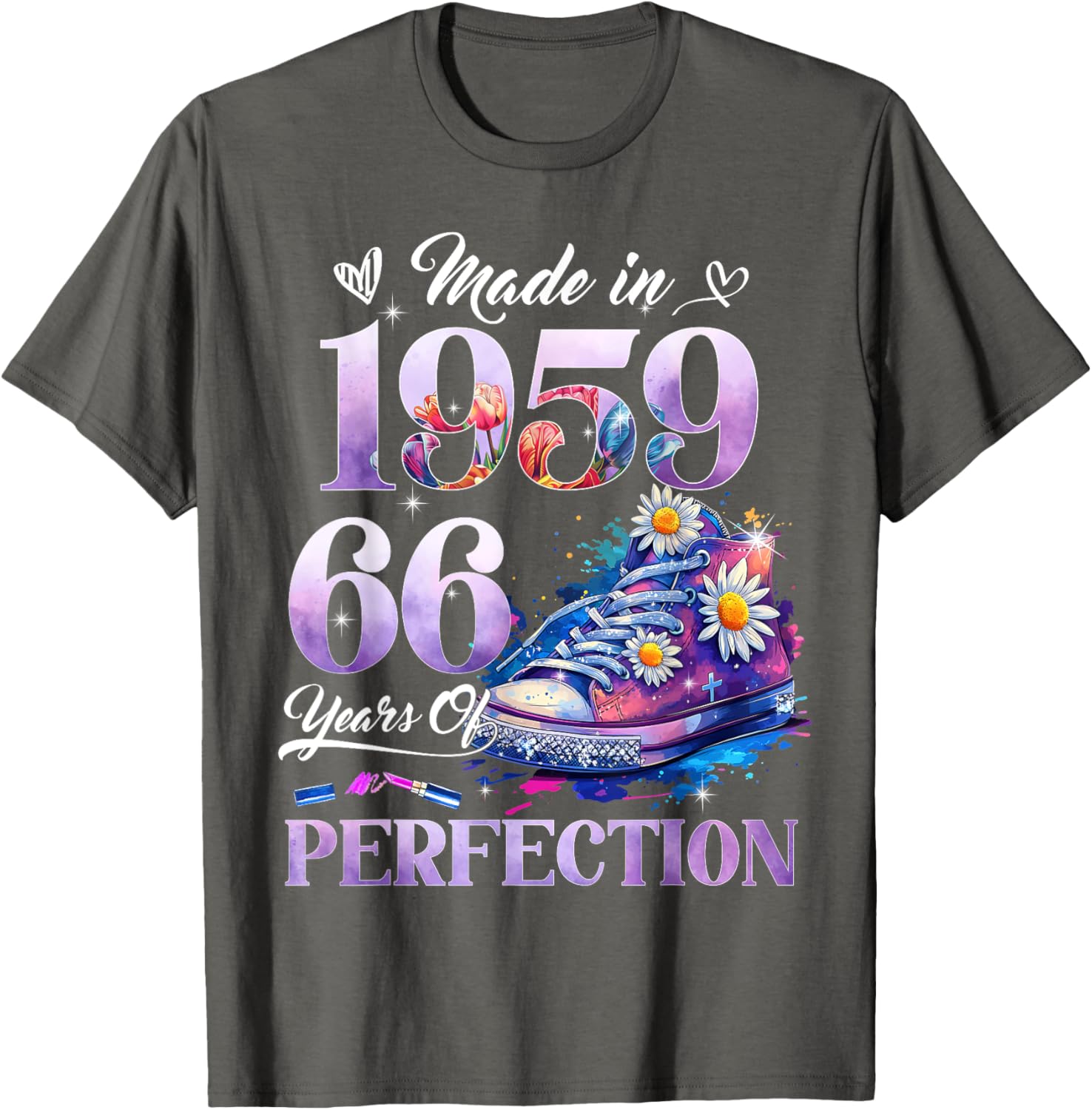 Floral 66th Birthday T-Shirt for Women Made in 1959 Unique Gift - 19