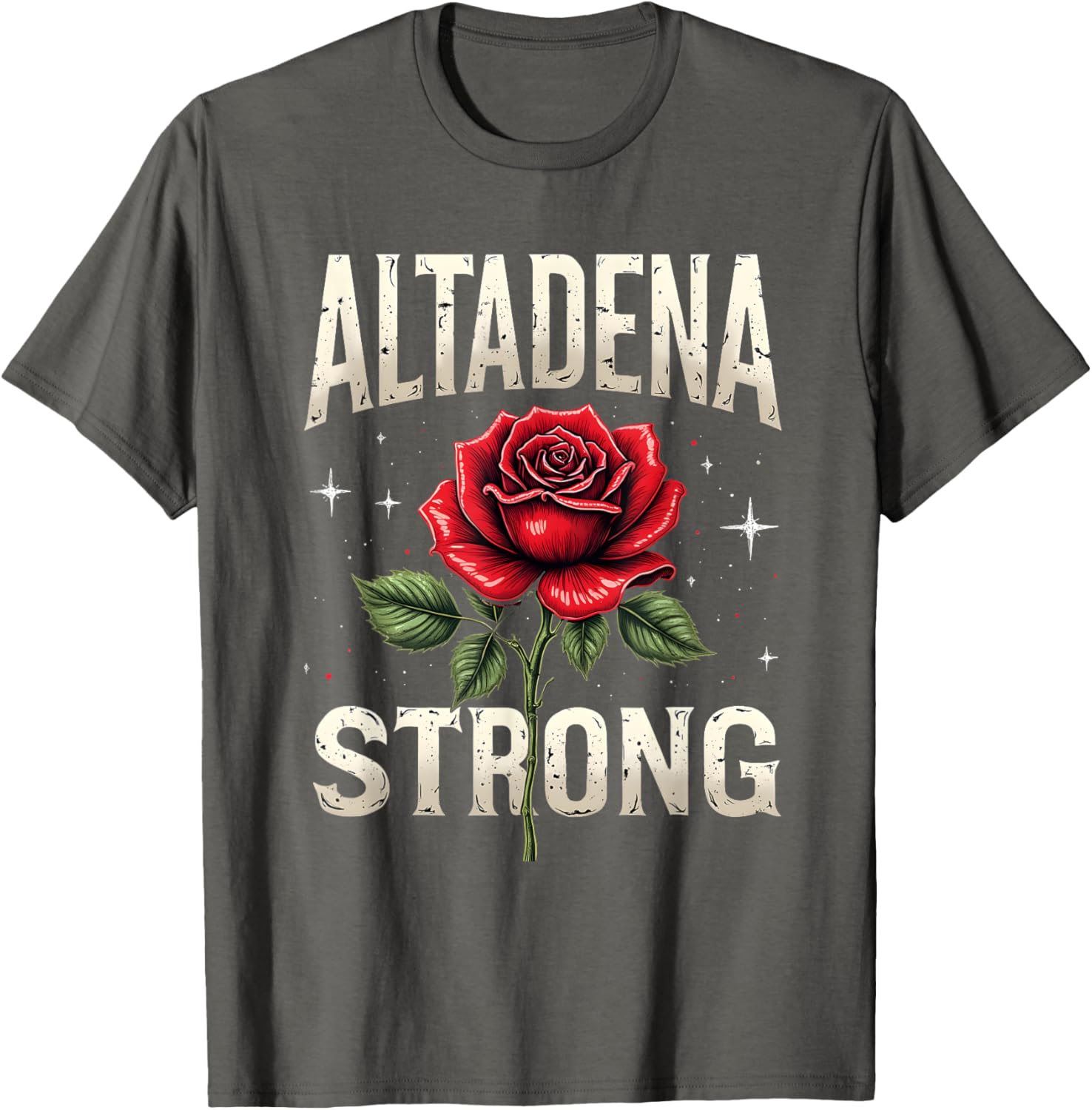 Altadena Strong Red Rose Costume Design T-Shirt for Unique Style - 6