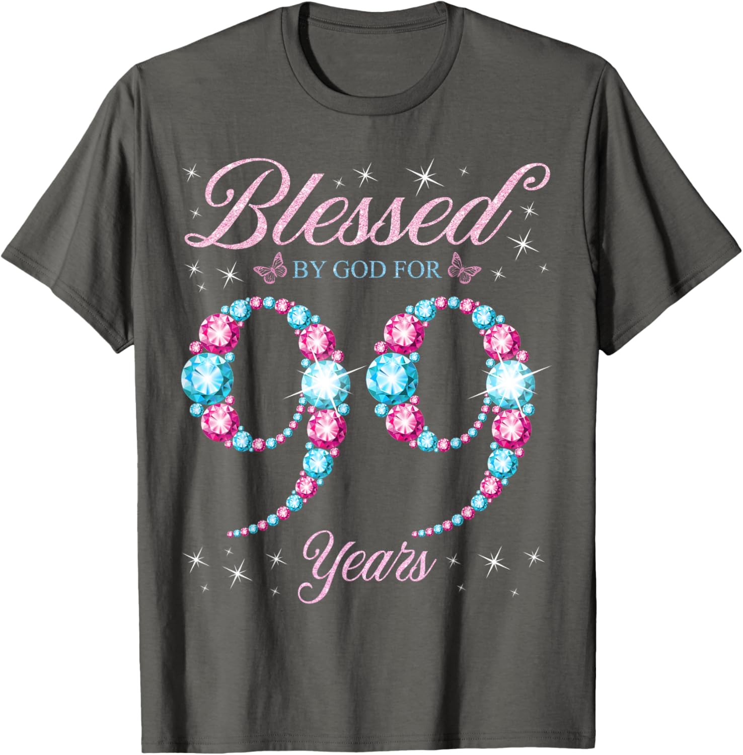 Blessed By God 99th Birthday Queen T-Shirt for Celebrating Her Legacy - 8