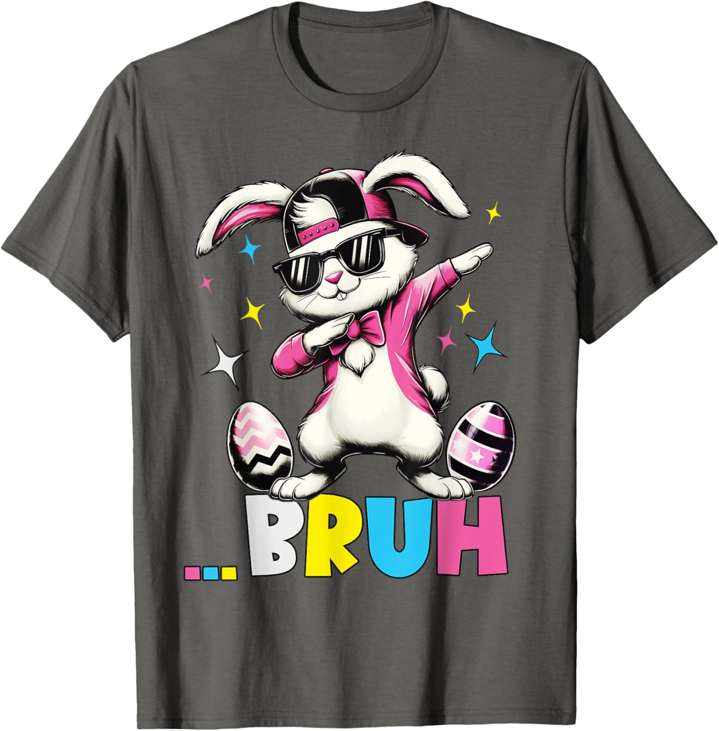 Cool Dabbing Bunny Sunglasses Easter T-Shirt for Kids and Teens - 21