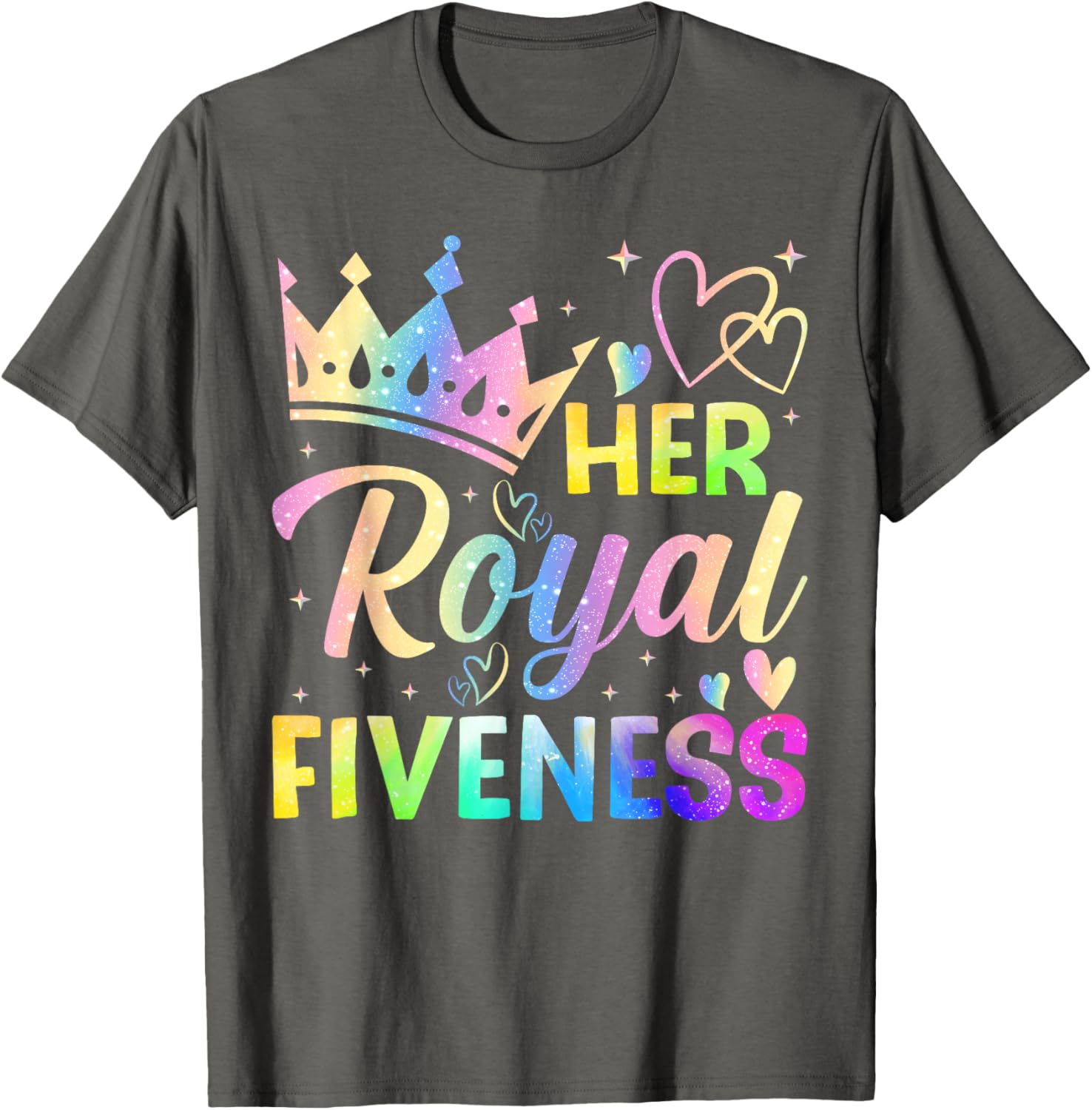 Her Royal Fiveness 5th Birthday T-Shirt for Girls Fun Celebration Outfit - 2