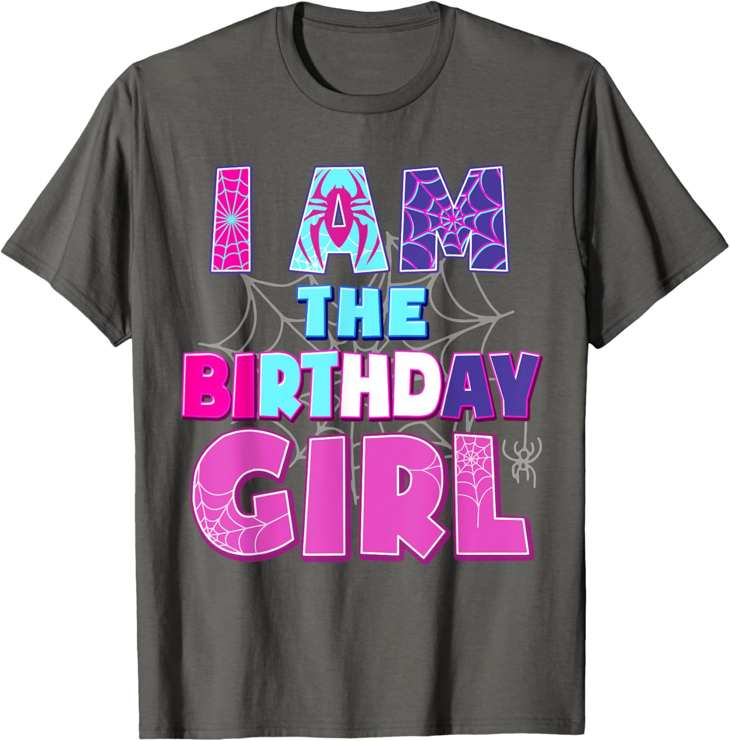 Funny Birthday Girl Spider T-Shirt for Birthday Party Fun - 29