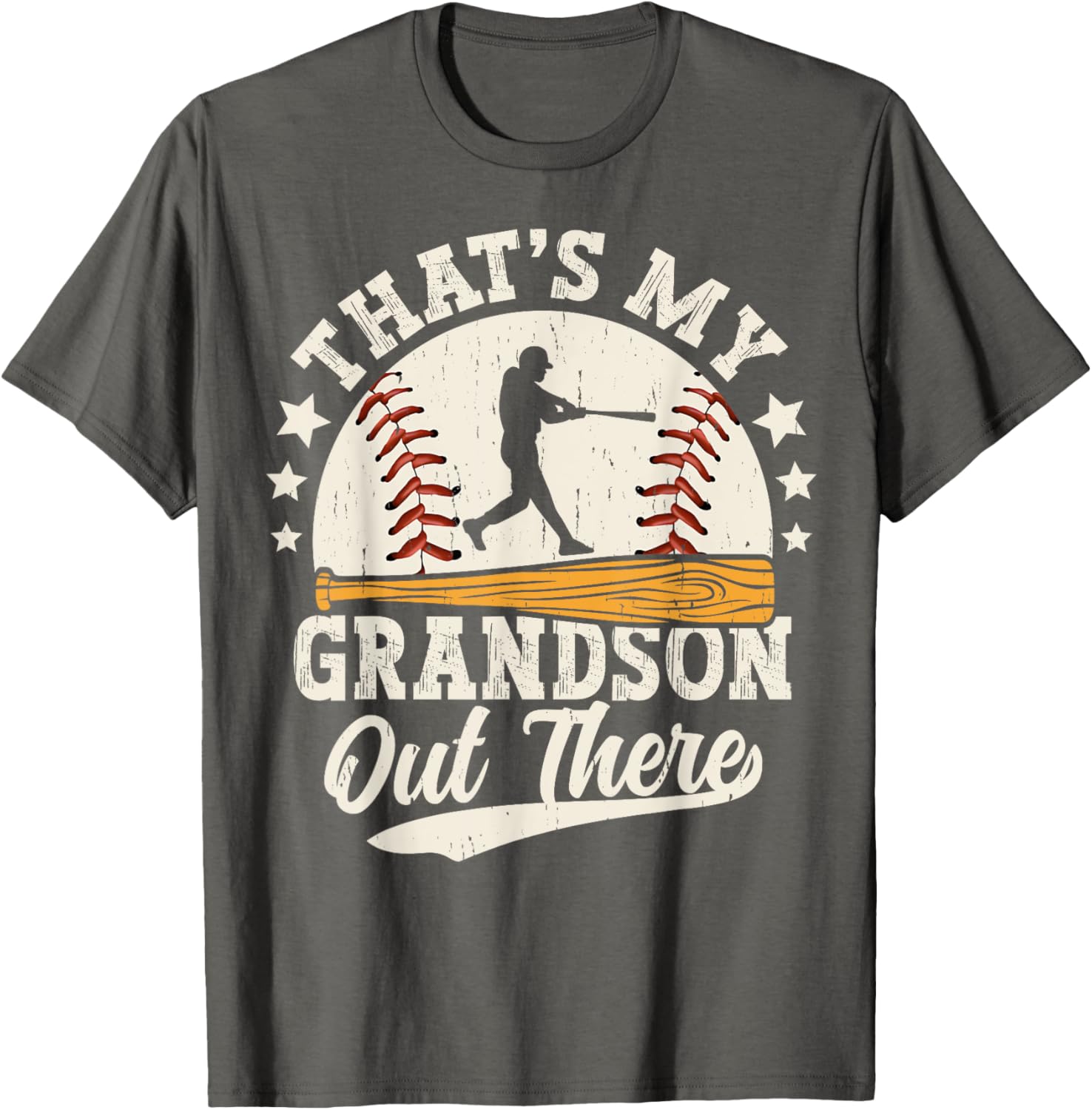 Baseball Grandma Grandpa That's My Grandson Out There T-Shirt - 17