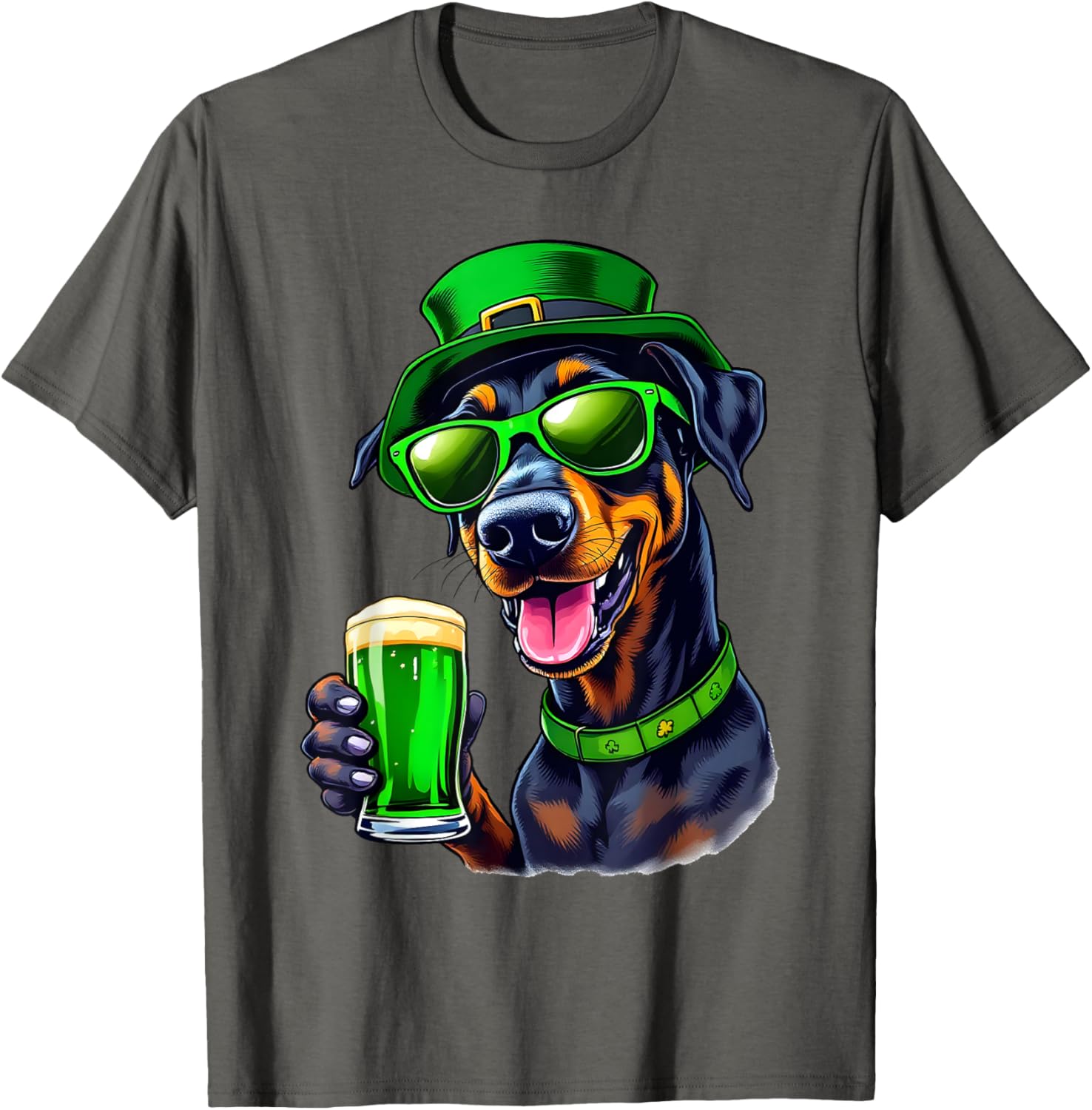 Adorable Doberman St. Patrick's Day Beer T-Shirt for Dogs - Festive Pet Wear - 6