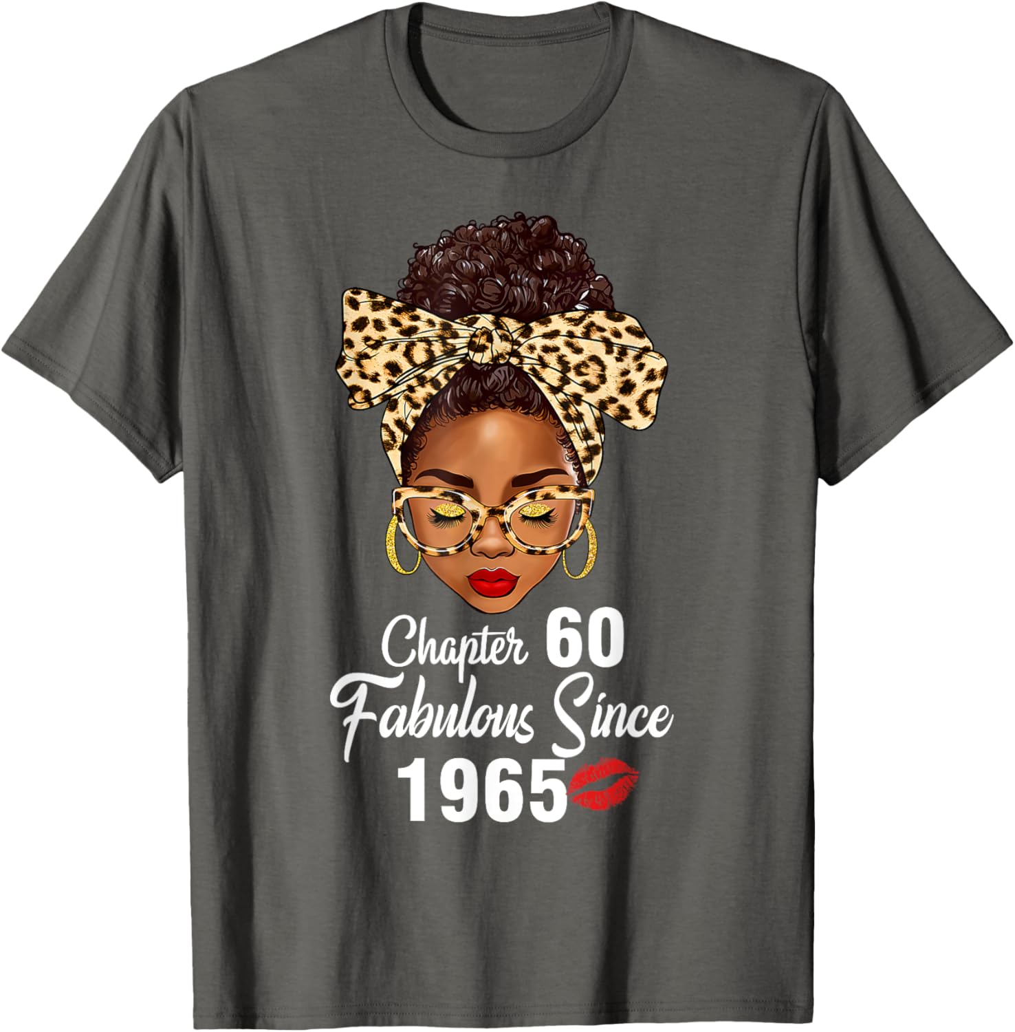 Fabulous Since 1965 60th Birthday Women’s Leopard T-Shirt Gift - 4