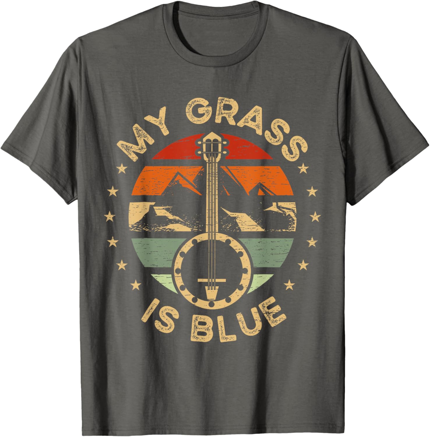 Blue Grass Banjo T-Shirt Perfect for Music Festival Lovers and Players - 3