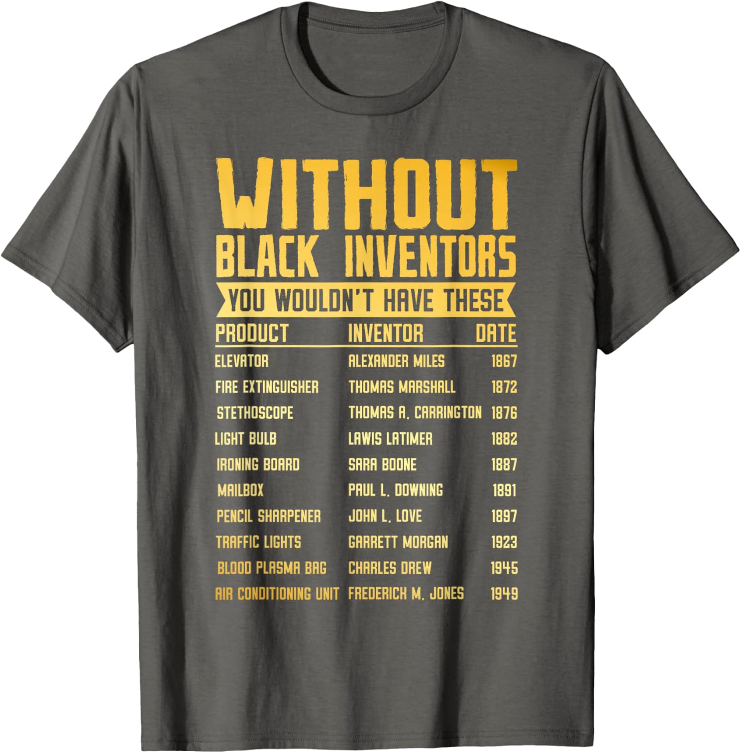 Celebrate Black History with Our Forgotten Black Inventors T-Shirt - 13