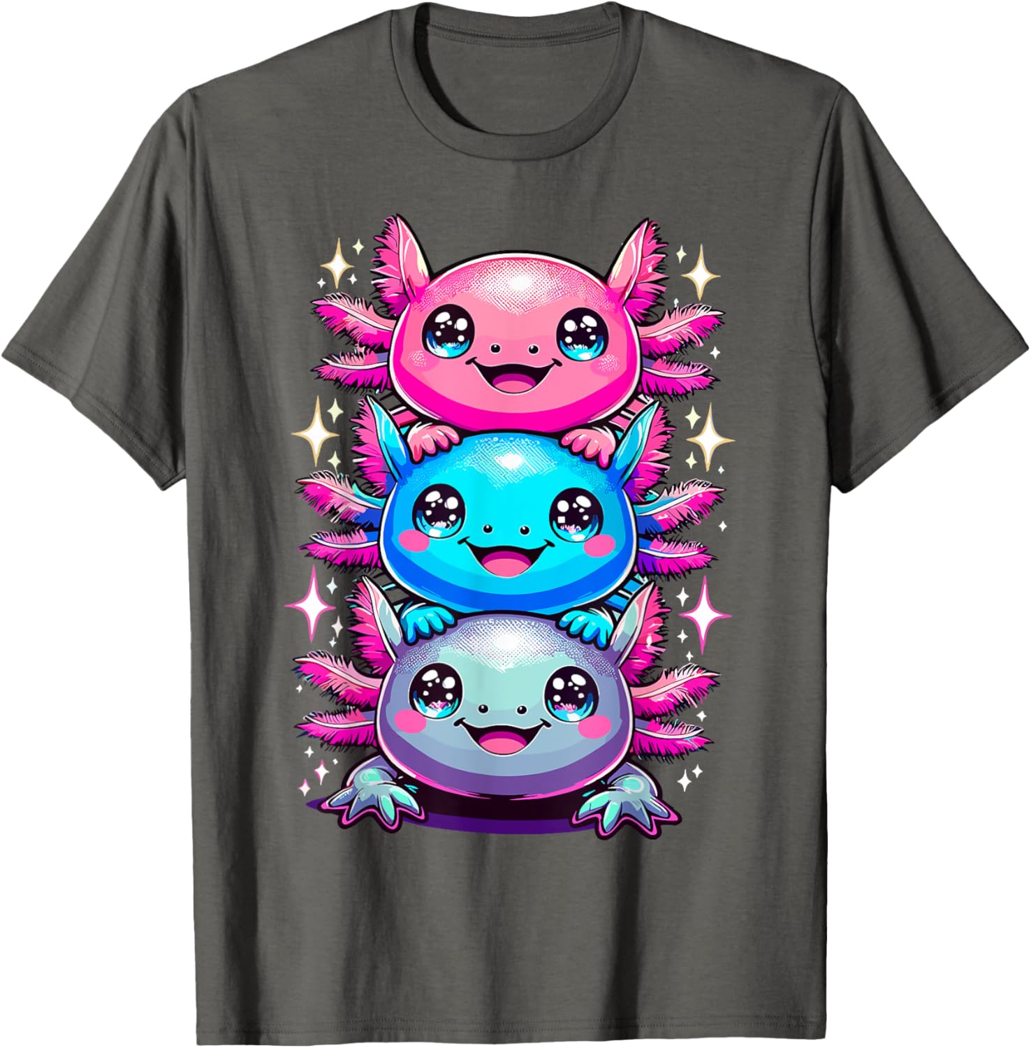 Colorful Axolotl Art T-Shirt for Nature Lovers and Animal Enthusiasts - 3