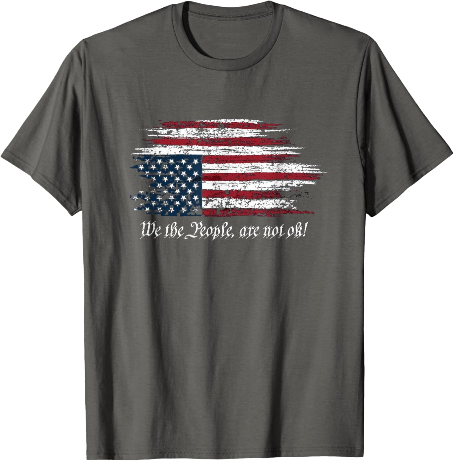 We Are Not OK Upside Down Flag T-Shirt Stylish Distress Signal Tee - 2