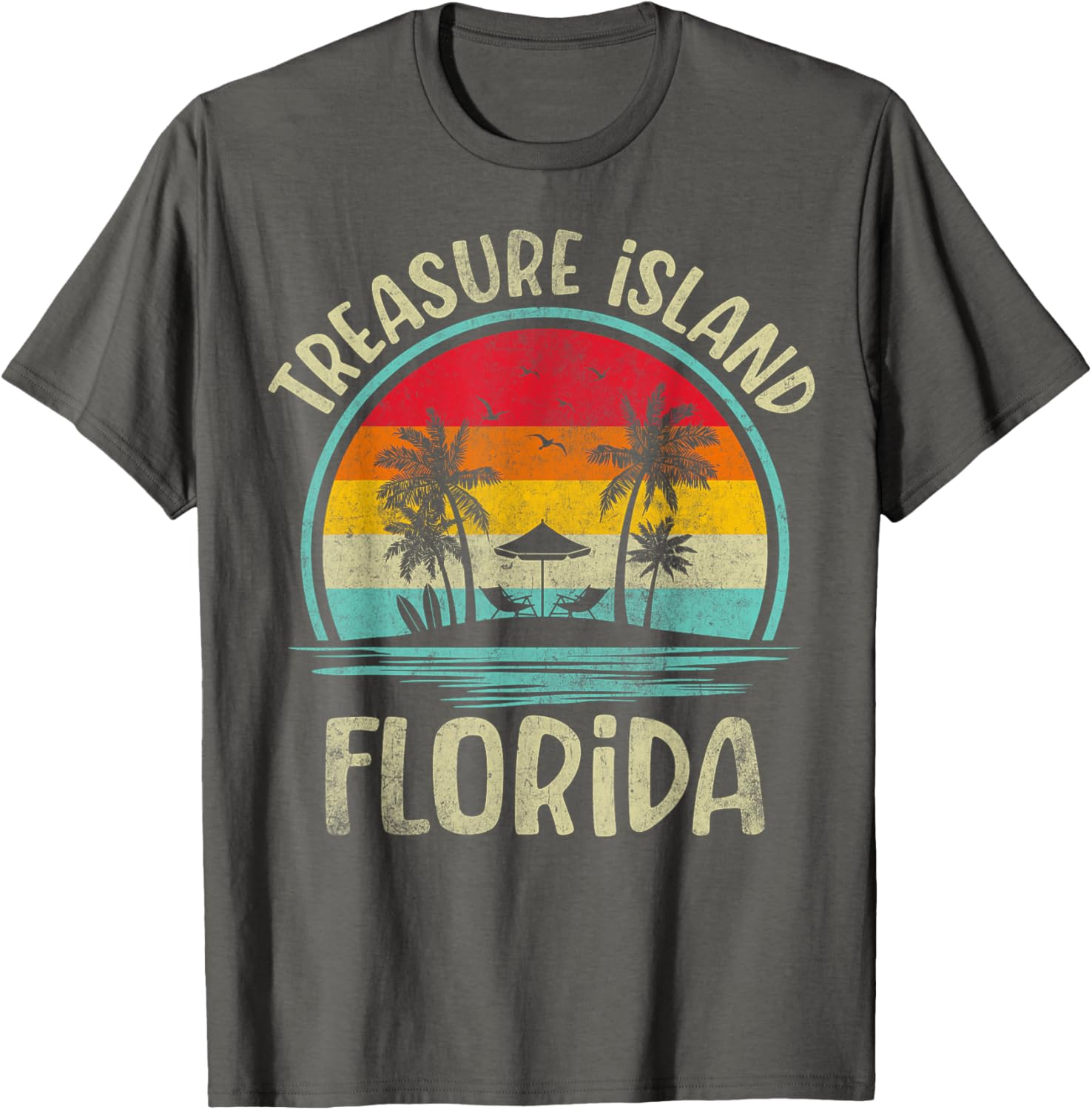 Treasure Island Florida Family Vacation Palm Tree T-Shirt for Summer Fun - 15