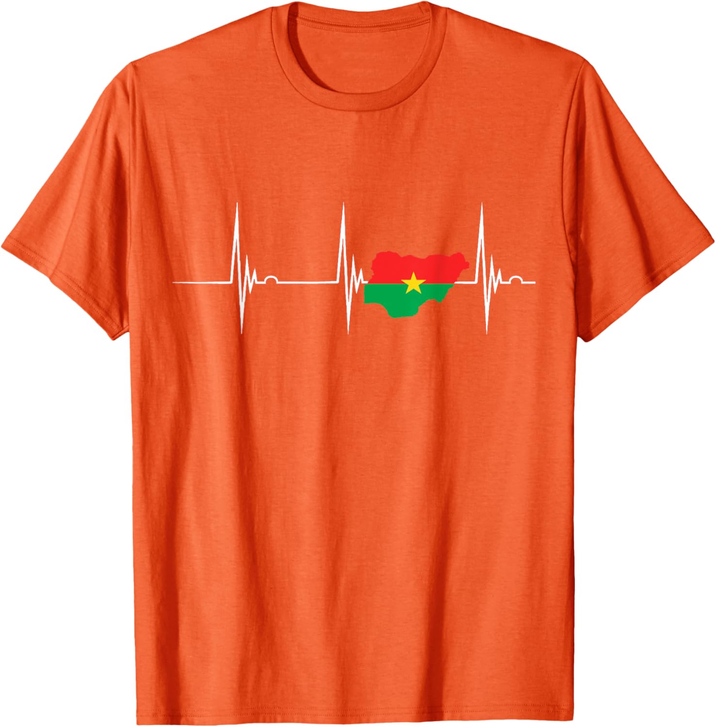 Burkina Faso Heartbeat EKG Pulse Flag T-Shirt for Proud Burkina Fasoans - 14