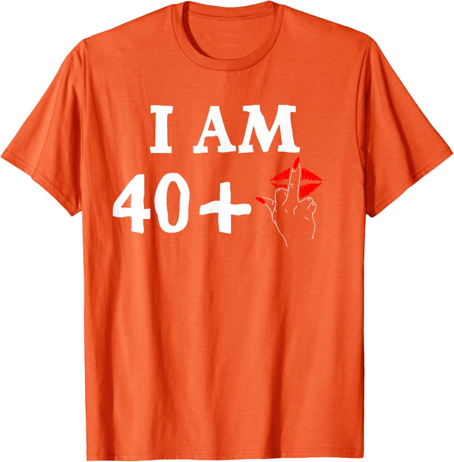Funny 40th Birthday T-Shirt for Women I Am 40 Plus 1 Middle Finger Tee - 4