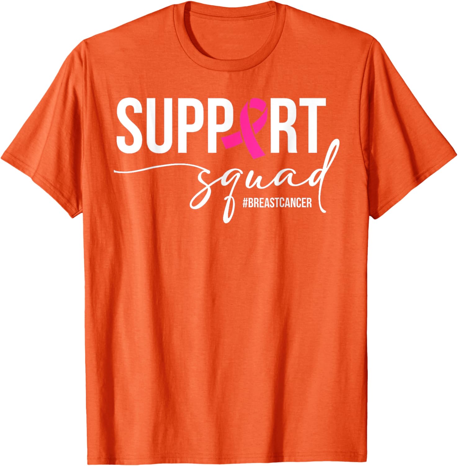 Breast Cancer Warrior Support Squad T-Shirt for Awareness and Empowerment - 19