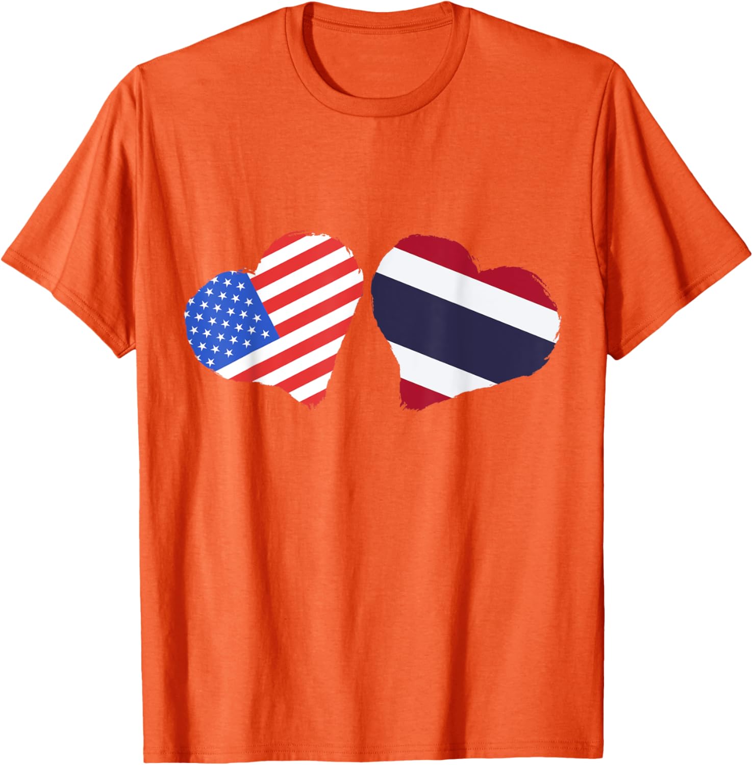 Thailand USA Heart Flag T-Shirt for Thai Roots and Pride in America - 28