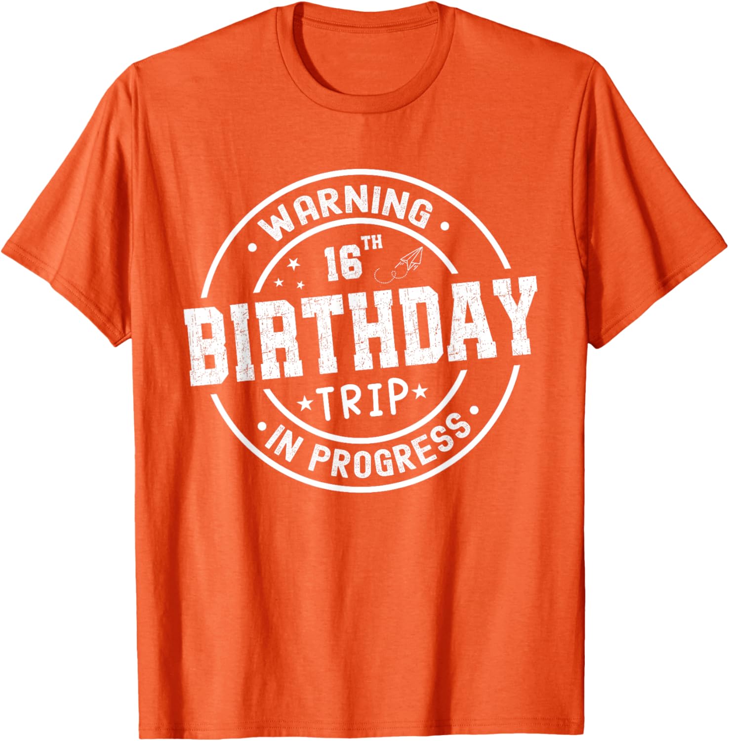 Funny 16th Birthday Trip In Progress T-Shirt for Teens and Kids - 12