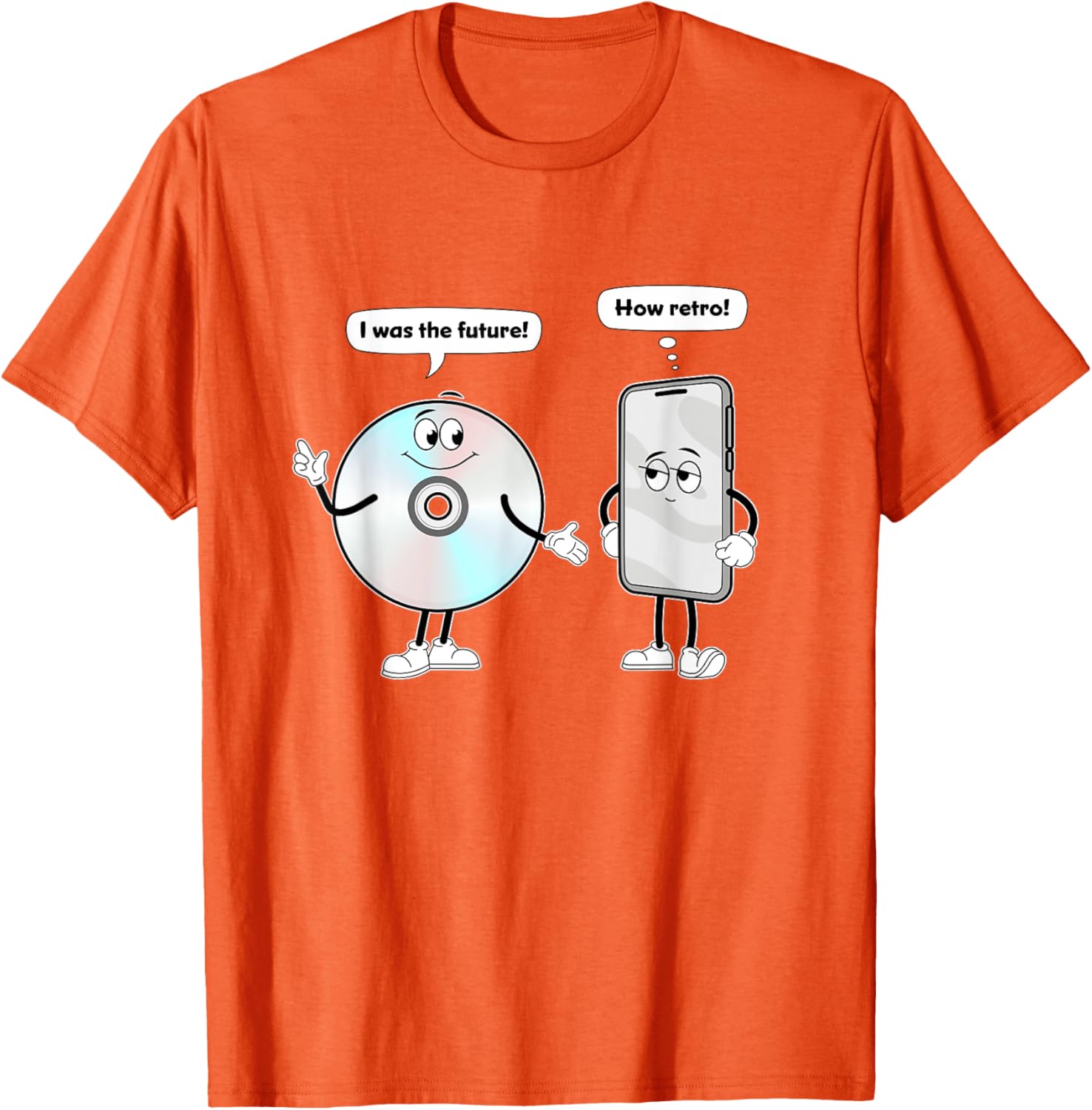 CD vs Smartphone Technology Past vs Future T-Shirt for Music Lovers - 4